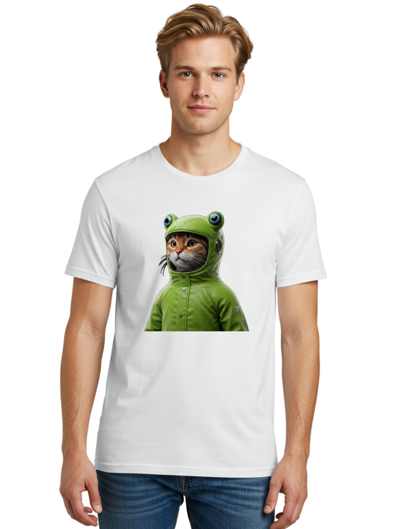 Cat-In-Frog-Costume-5 Men'S Graphic Tee, 100% Cotton, Comfortable Casual Summer Wear, Machine Washable, Vintage Camera, Old Camera, Antique Camera, Black Camera, Classic Photography, Photography Equipment, Nostalgic Device, Film Camera, Bak202 25