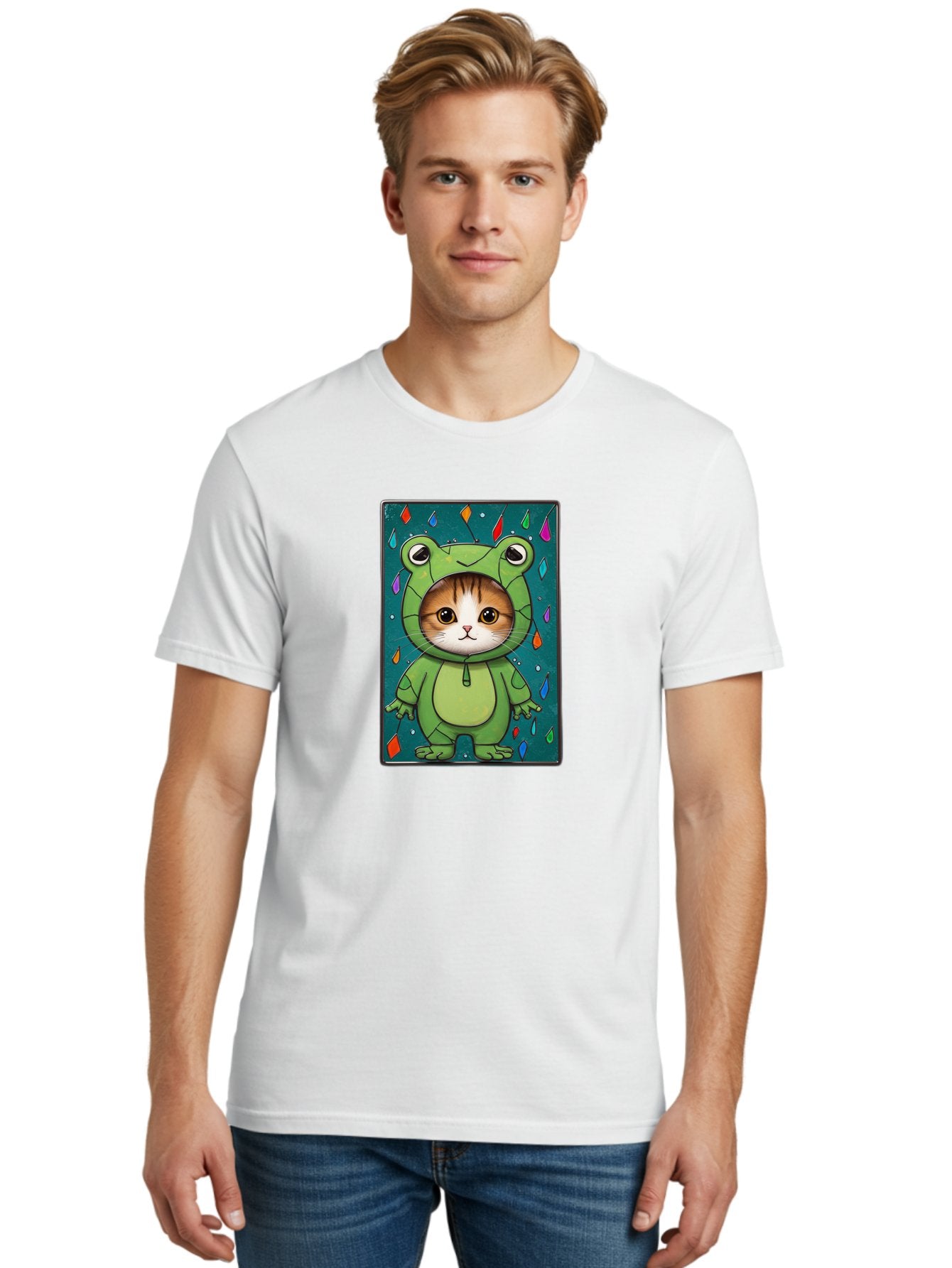 Cat-In-Frog-Costume-6 Men'S Graphic Tee, 100% Cotton, Comfortable Casual Summer Wear, Machine Washable, Vintage Camera, Old Camera, Antique Camera, Black Camera, Classic Photography, Photography Equipment, Nostalgic Device, Film Camera, Bak203 30