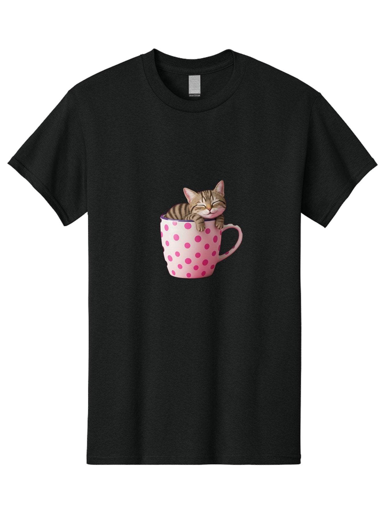 Cat-In-Polka-Dot-Mug Men'S Graphic Tee, 100% Cotton, Comfortable Casual Summer Wear, Machine Washable, Vintage Camera, Old Camera, Antique Camera, Black Camera, Classic Photography, Photography Equipment, Nostalgic Device, Film Camera, Bak206