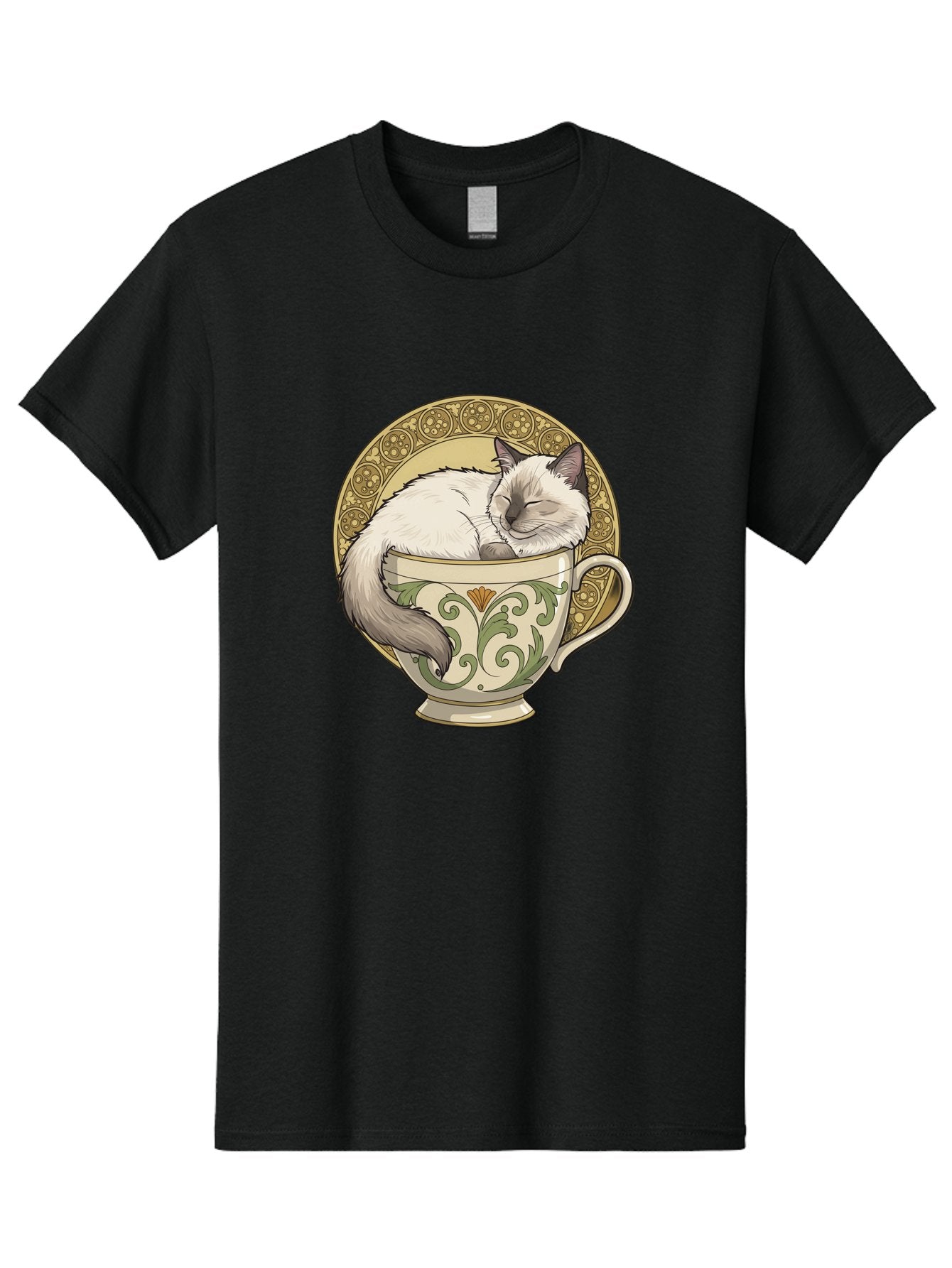 Cat-In-Tea-Cup-1 Men'S Graphic Tee, 100% Cotton, Comfortable Casual Summer Wear, Machine Washable, Vintage Camera, Old Camera, Antique Camera, Black Camera, Classic Photography, Photography Equipment, Nostalgic Device, Film Camera, Camera Art Bak209 5