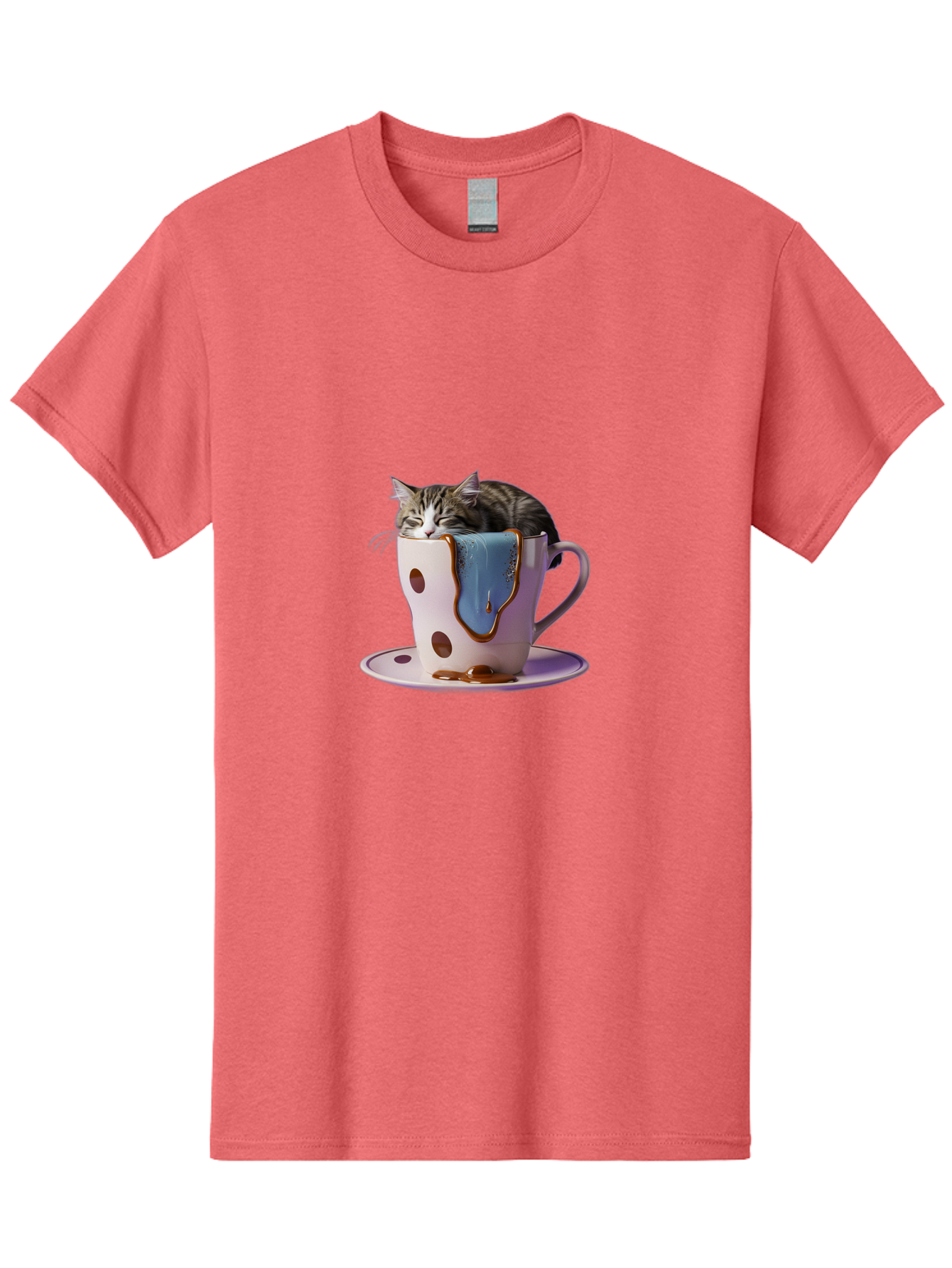 Cat-In-Tea-Cup-2 Men'S Graphic Tee, 100% Cotton, Comfortable Casual Summer Wear, Machine Washable, Vintage Camera, Old Camera, Antique Camera, Black Camera, Classic Photography, Photography Equipment, Nostalgic Device, Film Camera, Camera Art Bak210 11