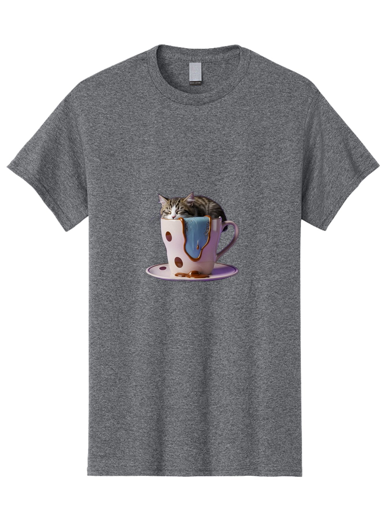 Cat-In-Tea-Cup-2 Men'S Graphic Tee, 100% Cotton, Comfortable Casual Summer Wear, Machine Washable, Vintage Camera, Old Camera, Antique Camera, Black Camera, Classic Photography, Photography Equipment, Nostalgic Device, Film Camera, Camera Art Bak210 3