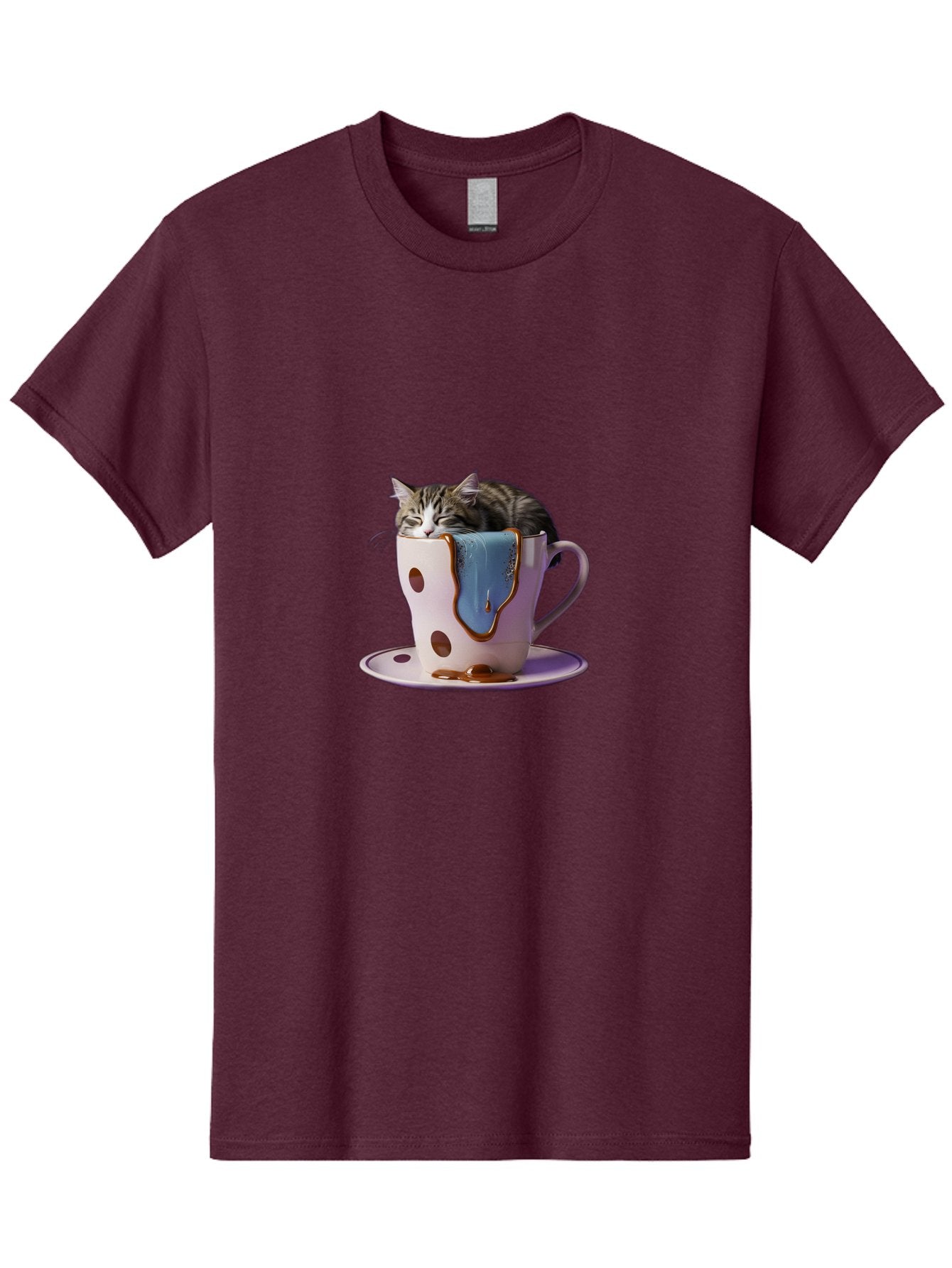Cat-In-Tea-Cup-2 Men'S Graphic Tee, 100% Cotton, Comfortable Casual Summer Wear, Machine Washable, Vintage Camera, Old Camera, Antique Camera, Black Camera, Classic Photography, Photography Equipment, Nostalgic Device, Film Camera, Camera Art Bak210 9