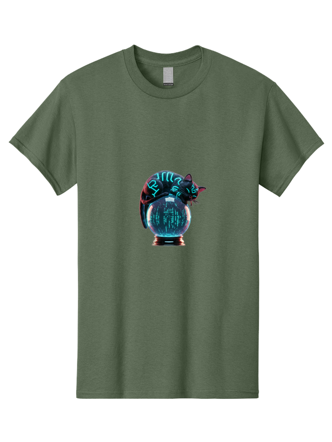 Cat-On-Crystal-Ball-2 Men'S Graphic Tee, 100% Cotton, Comfortable Casual Summer Wear, Machine Washable, Vintage Camera, Old Camera, Antique Camera, Black Camera, Classic Photography, Photography Equipment, Nostalgic Device, Film Camera, Bak213