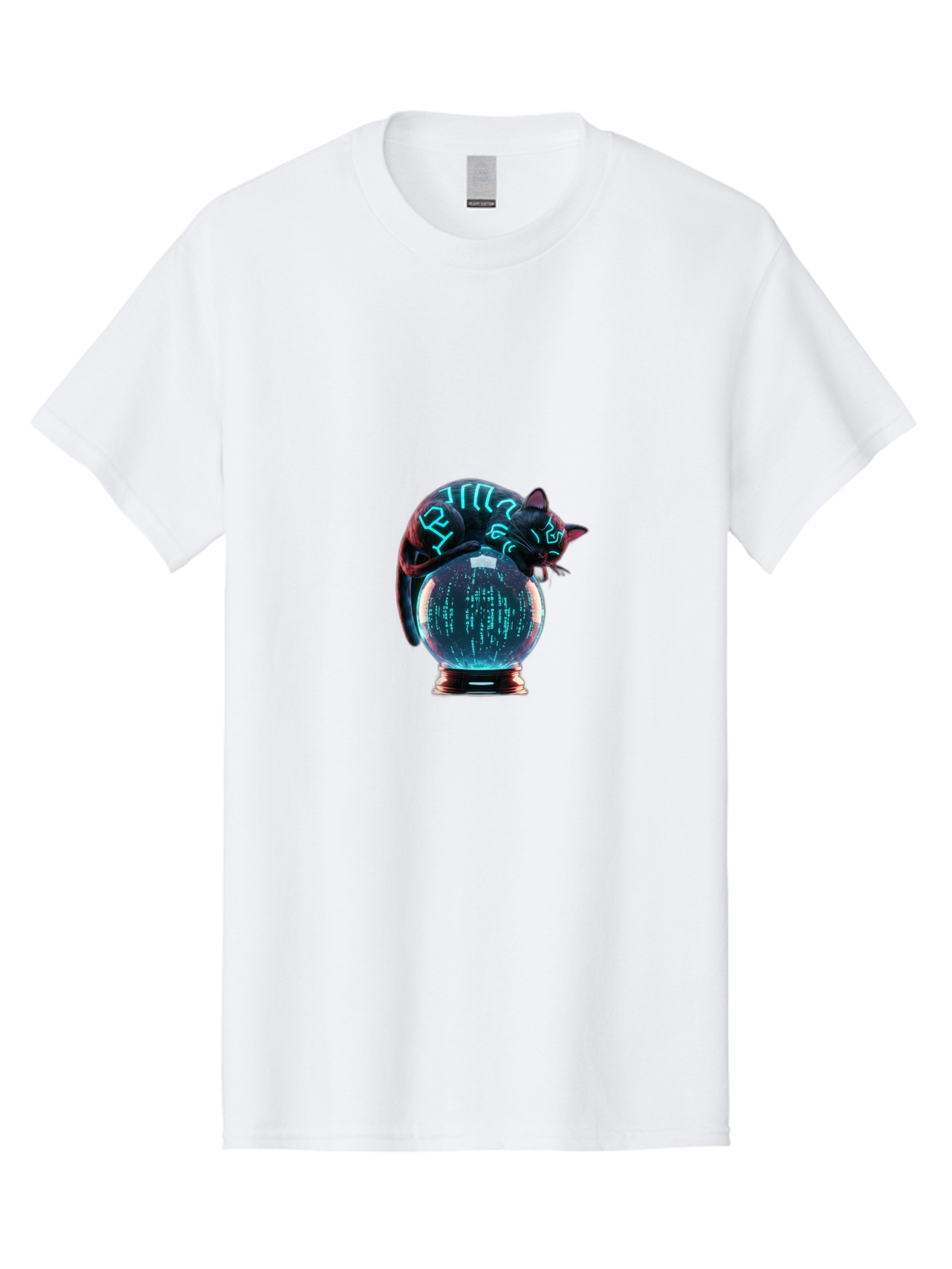 Cat-On-Crystal-Ball-2 Men'S Graphic Tee, 100% Cotton, Comfortable Casual Summer Wear, Machine Washable, Vintage Camera, Old Camera, Antique Camera, Black Camera, Classic Photography, Photography Equipment, Nostalgic Device, Film Camera, Bak213