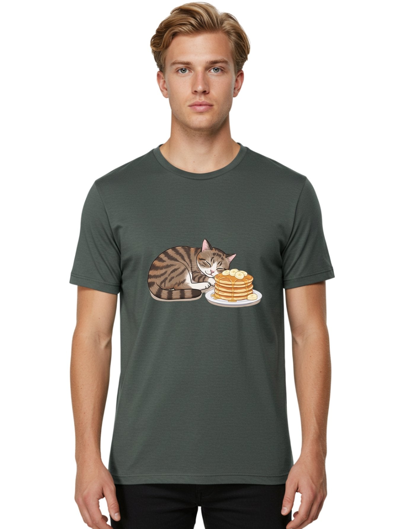 Cat-Pancakes Men'S Graphic Tee, 100% Cotton, Comfortable Casual Summer Wear, Machine Washable, Vintage Camera, Old Camera, Antique Camera, Black Camera, Classic Photography, Photography Equipment, Nostalgic Device, Film Camera, Camera Art Bak215 19
