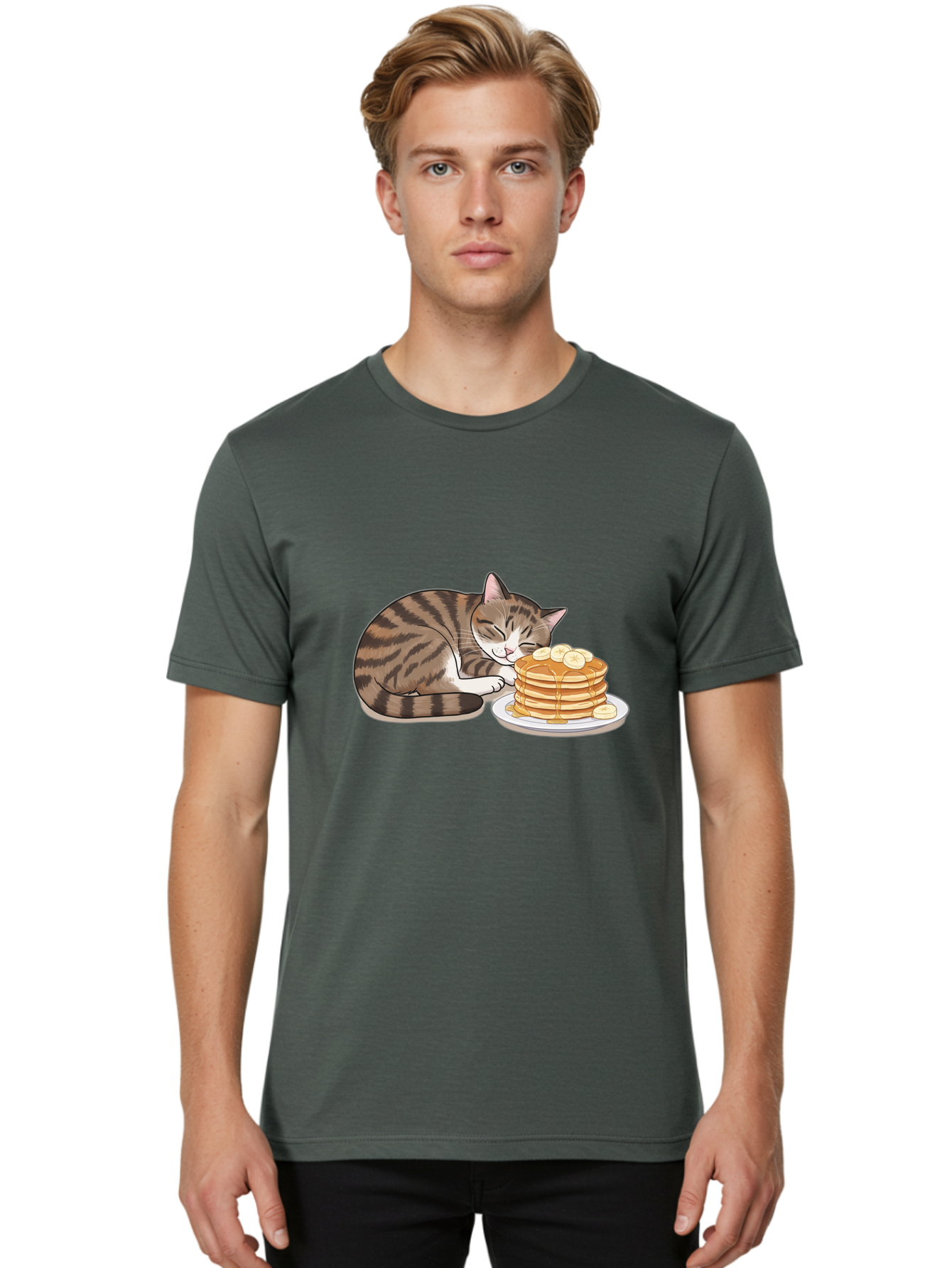 Cat-Pancakes Men'S Graphic Tee, 100% Cotton, Comfortable Casual Summer Wear, Machine Washable, Vintage Camera, Old Camera, Antique Camera, Black Camera, Classic Photography, Photography Equipment, Nostalgic Device, Film Camera, Camera Art Bak215 26