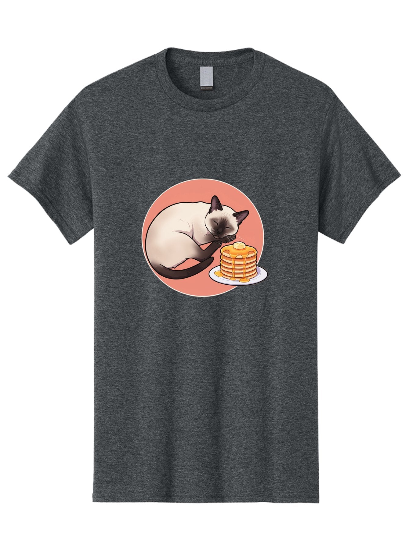Cat-Sleeping-Next-To-Pancakes Men'S Graphic Tee, 100% Cotton, Comfortable Casual Summer Wear, Machine Washable, Vintage Camera, Old Camera, Antique Camera, Black Camera, Classic Photography, Photography Equipment, Nostalgic Device, Bak219 5