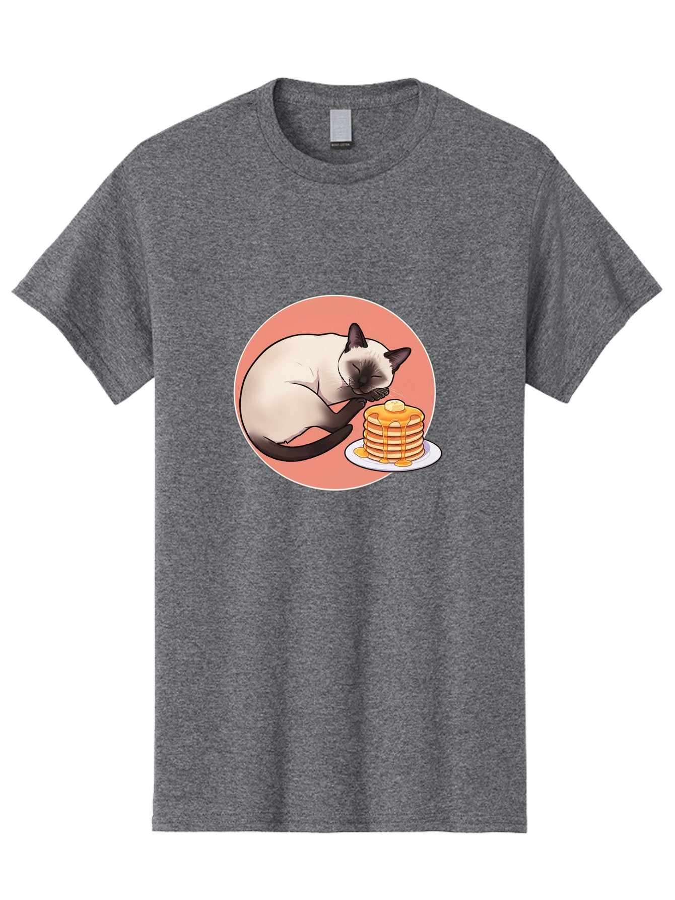 Cat-Sleeping-Next-To-Pancakes Men'S Graphic Tee, 100% Cotton, Comfortable Casual Summer Wear, Machine Washable, Vintage Camera, Old Camera, Antique Camera, Black Camera, Classic Photography, Photography Equipment, Nostalgic Device, Bak219 4