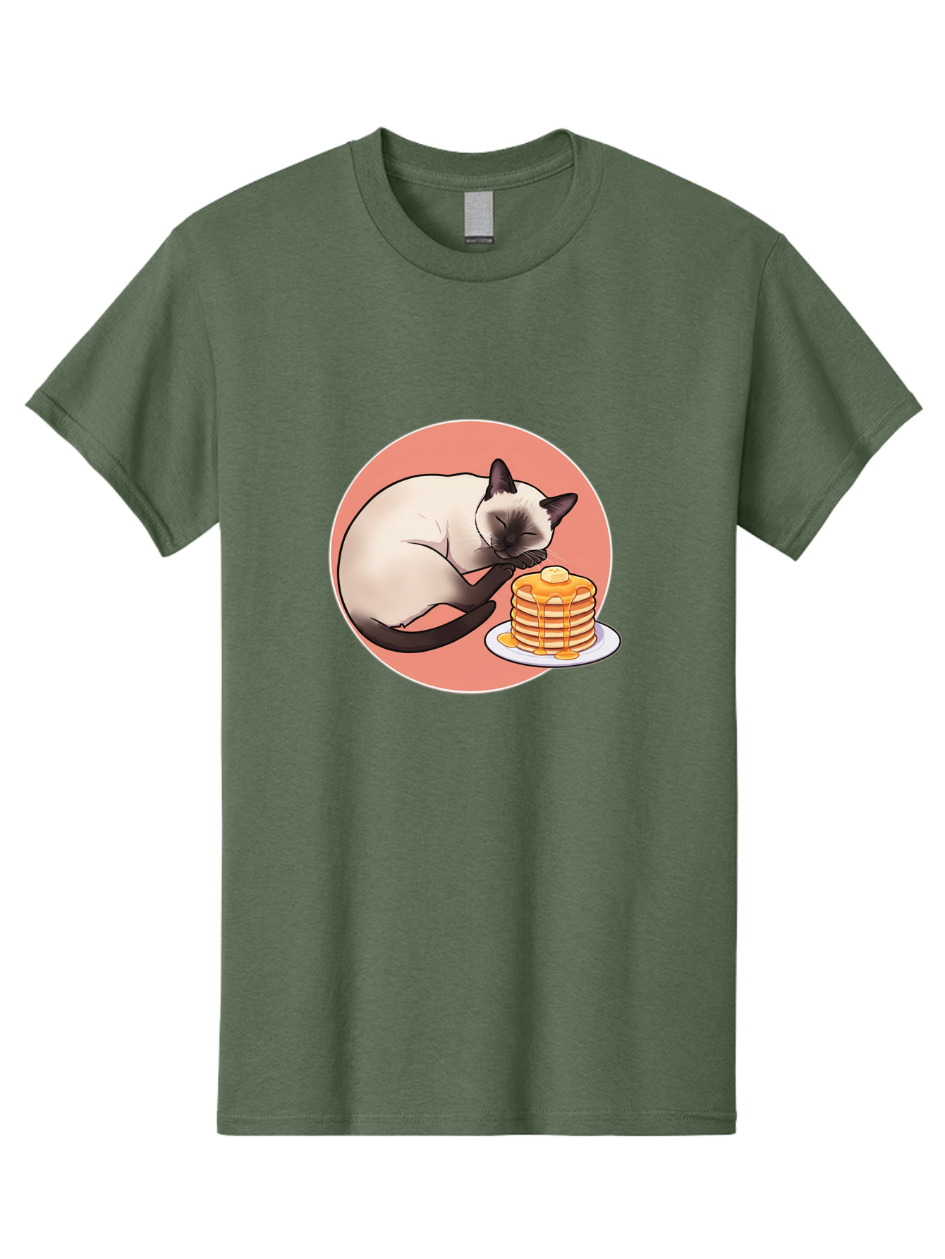 Cat-Sleeping-Next-To-Pancakes Men'S Graphic Tee, 100% Cotton, Comfortable Casual Summer Wear, Machine Washable, Vintage Camera, Old Camera, Antique Camera, Black Camera, Classic Photography, Photography Equipment, Nostalgic Device, Bak219