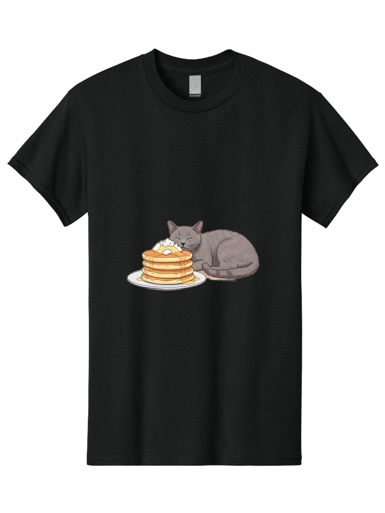 Cat-Sleeping-On-Pancakes-1 Men'S Graphic Tee, 100% Cotton, Comfortable Casual Summer Wear, Machine Washable, Vintage Camera, Old Camera, Antique Camera, Black Camera, Classic Photography, Photography Equipment, Nostalgic Device, Film Camera, Bak220 13