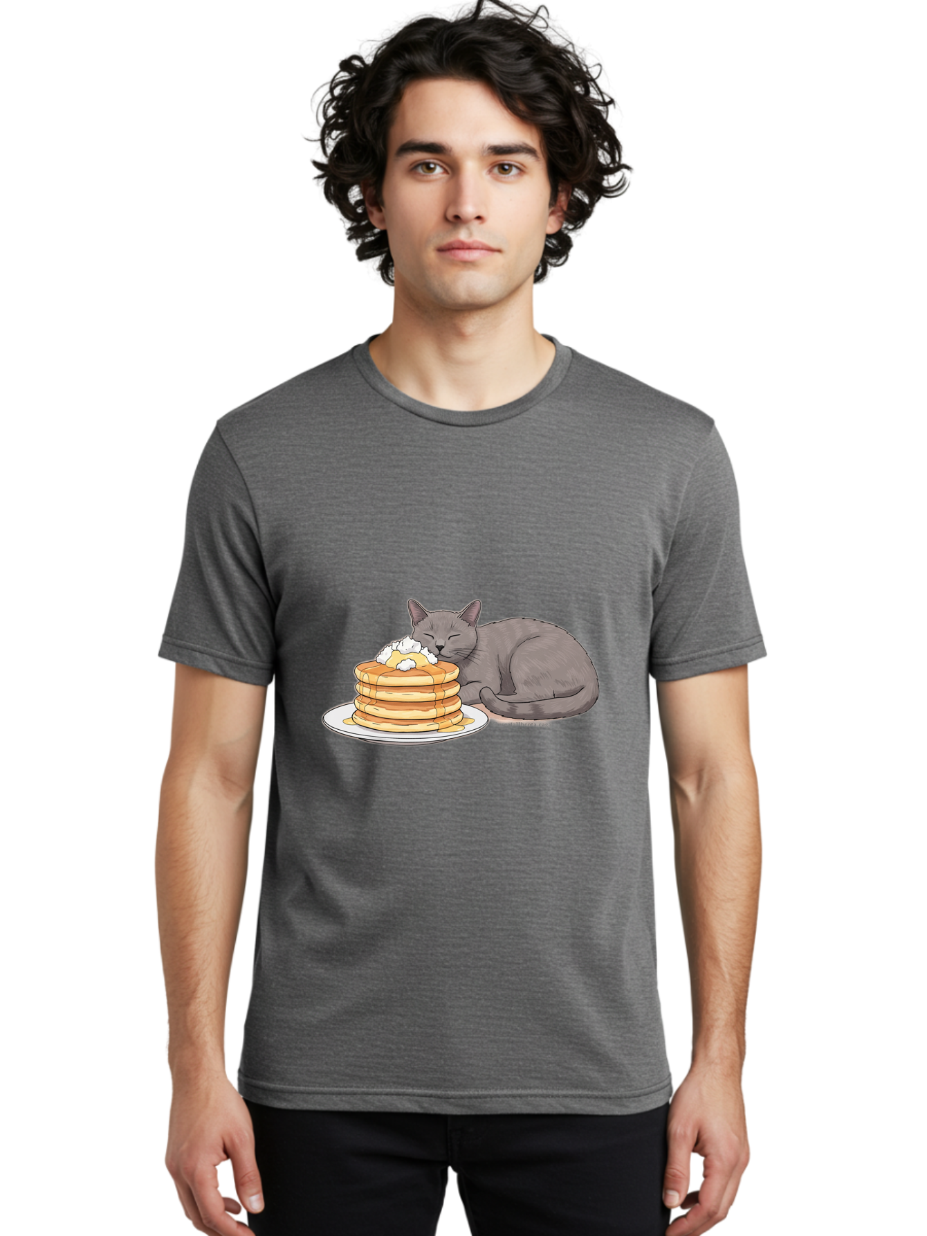 Cat-Sleeping-On-Pancakes-1 Men'S Graphic Tee, 100% Cotton, Comfortable Casual Summer Wear, Machine Washable, Vintage Camera, Old Camera, Antique Camera, Black Camera, Classic Photography, Photography Equipment, Nostalgic Device, Film Camera, Bak220 28