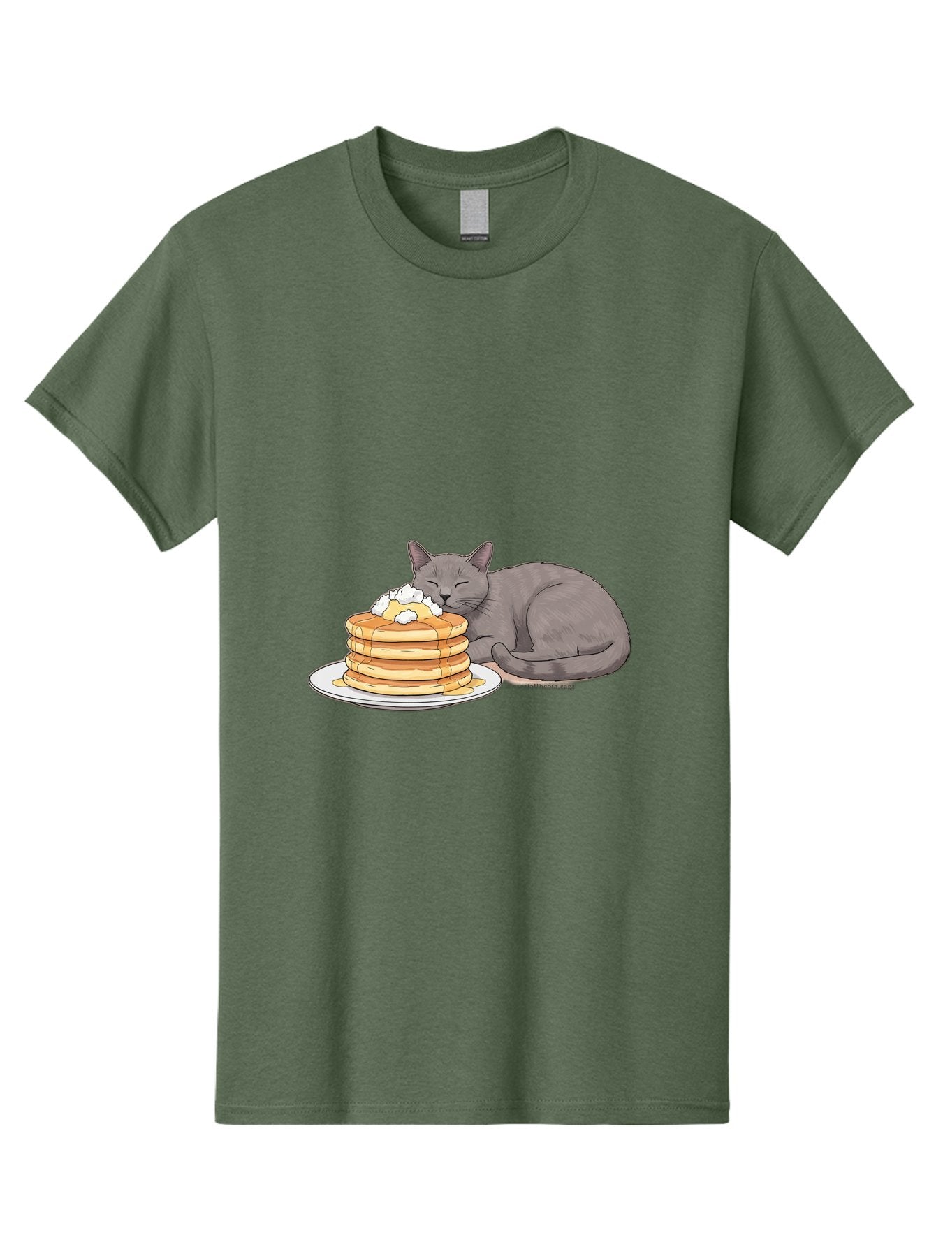 Cat-Sleeping-On-Pancakes-1 Men'S Graphic Tee, 100% Cotton, Comfortable Casual Summer Wear, Machine Washable, Vintage Camera, Old Camera, Antique Camera, Black Camera, Classic Photography, Photography Equipment, Nostalgic Device, Film Camera, Bak220 5