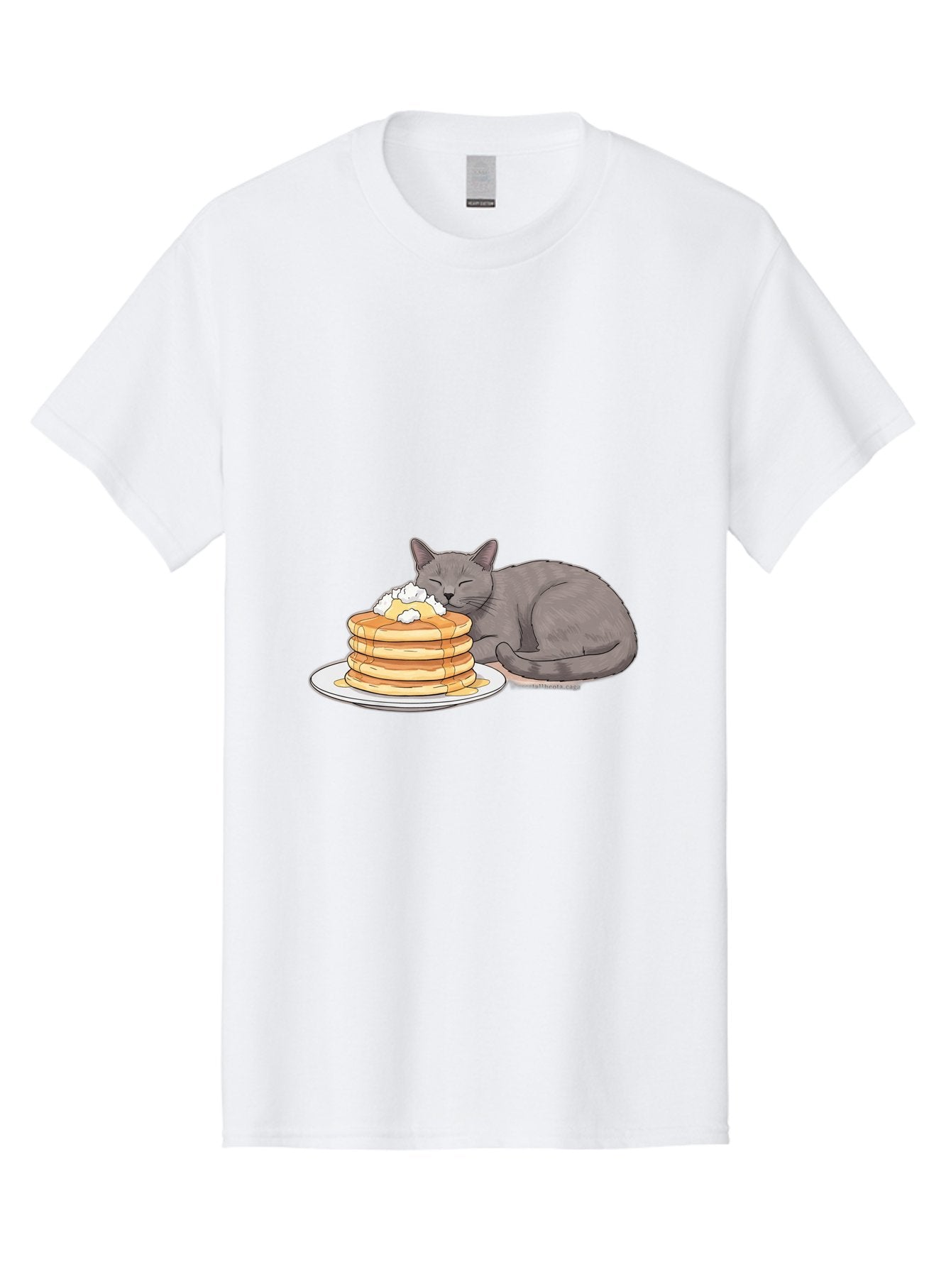Cat-Sleeping-On-Pancakes-1 Men'S Graphic Tee, 100% Cotton, Comfortable Casual Summer Wear, Machine Washable, Vintage Camera, Old Camera, Antique Camera, Black Camera, Classic Photography, Photography Equipment, Nostalgic Device, Film Camera, Bak220 11