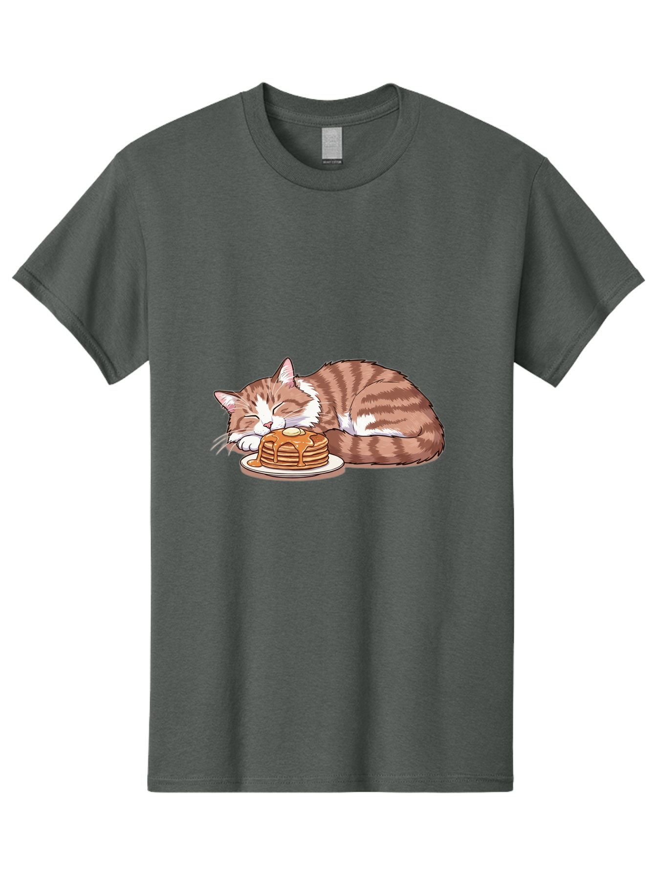 Cat-Sleeping-On-Pancakes-2 Men'S Graphic Tee, 100% Cotton, Comfortable Casual Summer Wear, Machine Washable, Vintage Camera, Old Camera, Antique Camera, Black Camera, Classic Photography, Photography Equipment, Nostalgic Device, Film Camera, Bak221