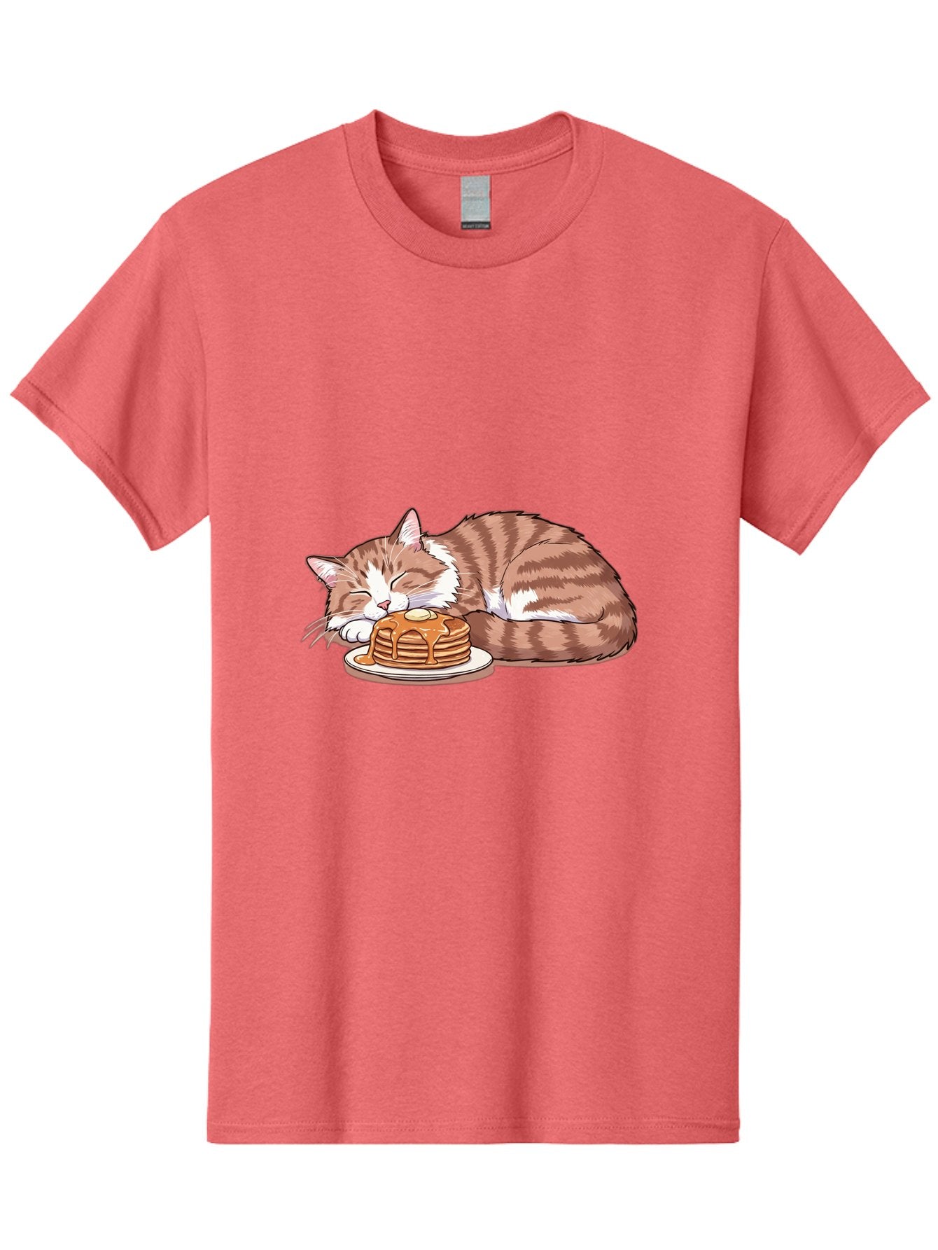 Cat-Sleeping-On-Pancakes-2 Men'S Graphic Tee, 100% Cotton, Comfortable Casual Summer Wear, Machine Washable, Vintage Camera, Old Camera, Antique Camera, Black Camera, Classic Photography, Photography Equipment, Nostalgic Device, Film Camera, Bak221 9