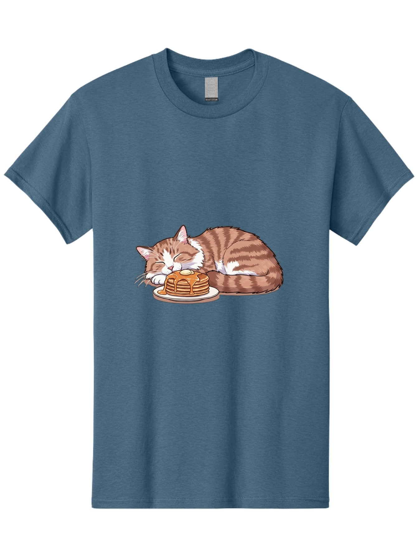 Cat-Sleeping-On-Pancakes-2 Men'S Graphic Tee, 100% Cotton, Comfortable Casual Summer Wear, Machine Washable, Vintage Camera, Old Camera, Antique Camera, Black Camera, Classic Photography, Photography Equipment, Nostalgic Device, Film Camera, Bak221 12