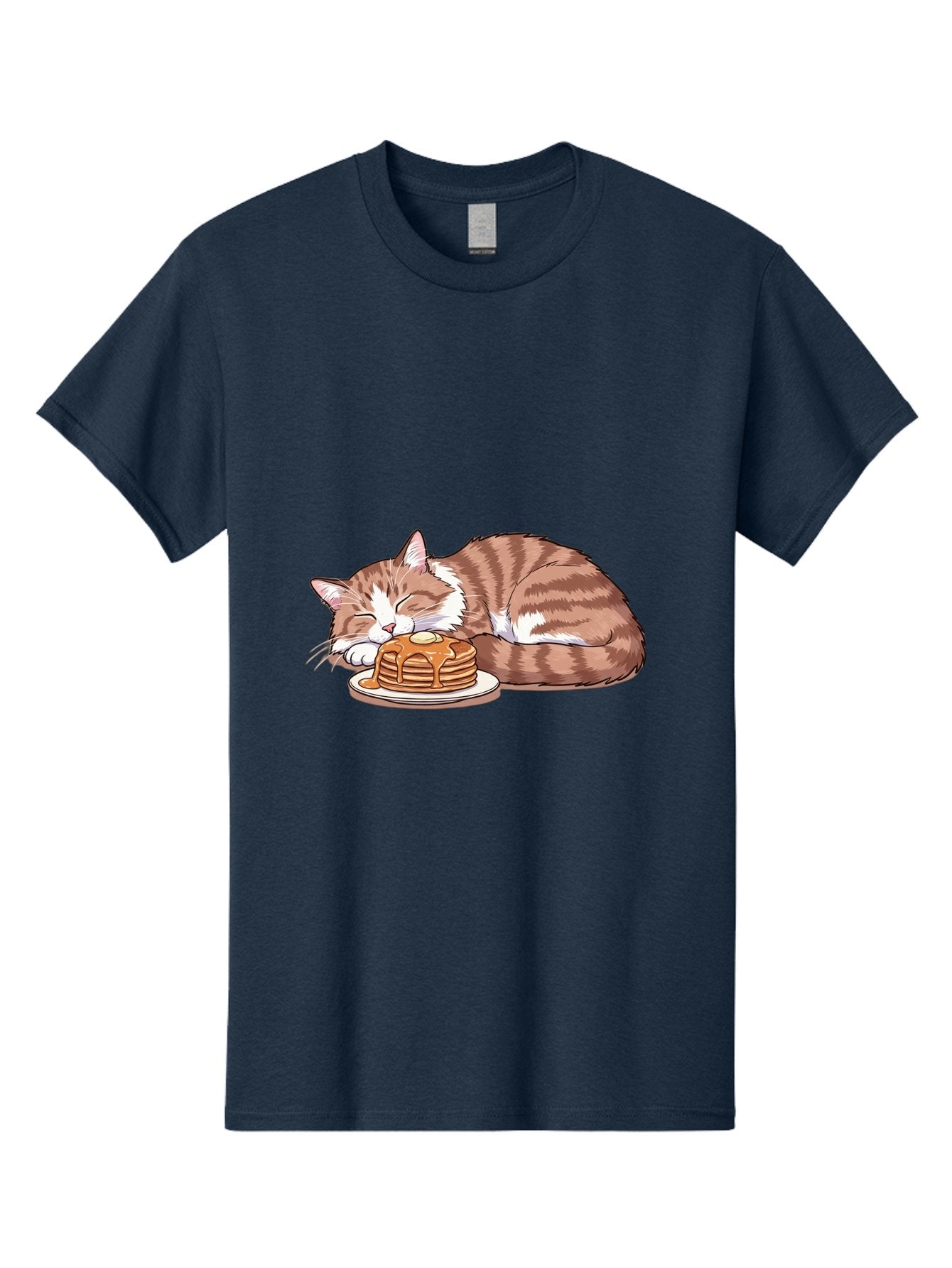Cat-Sleeping-On-Pancakes-2 Men'S Graphic Tee, 100% Cotton, Comfortable Casual Summer Wear, Machine Washable, Vintage Camera, Old Camera, Antique Camera, Black Camera, Classic Photography, Photography Equipment, Nostalgic Device, Film Camera, Bak221 6