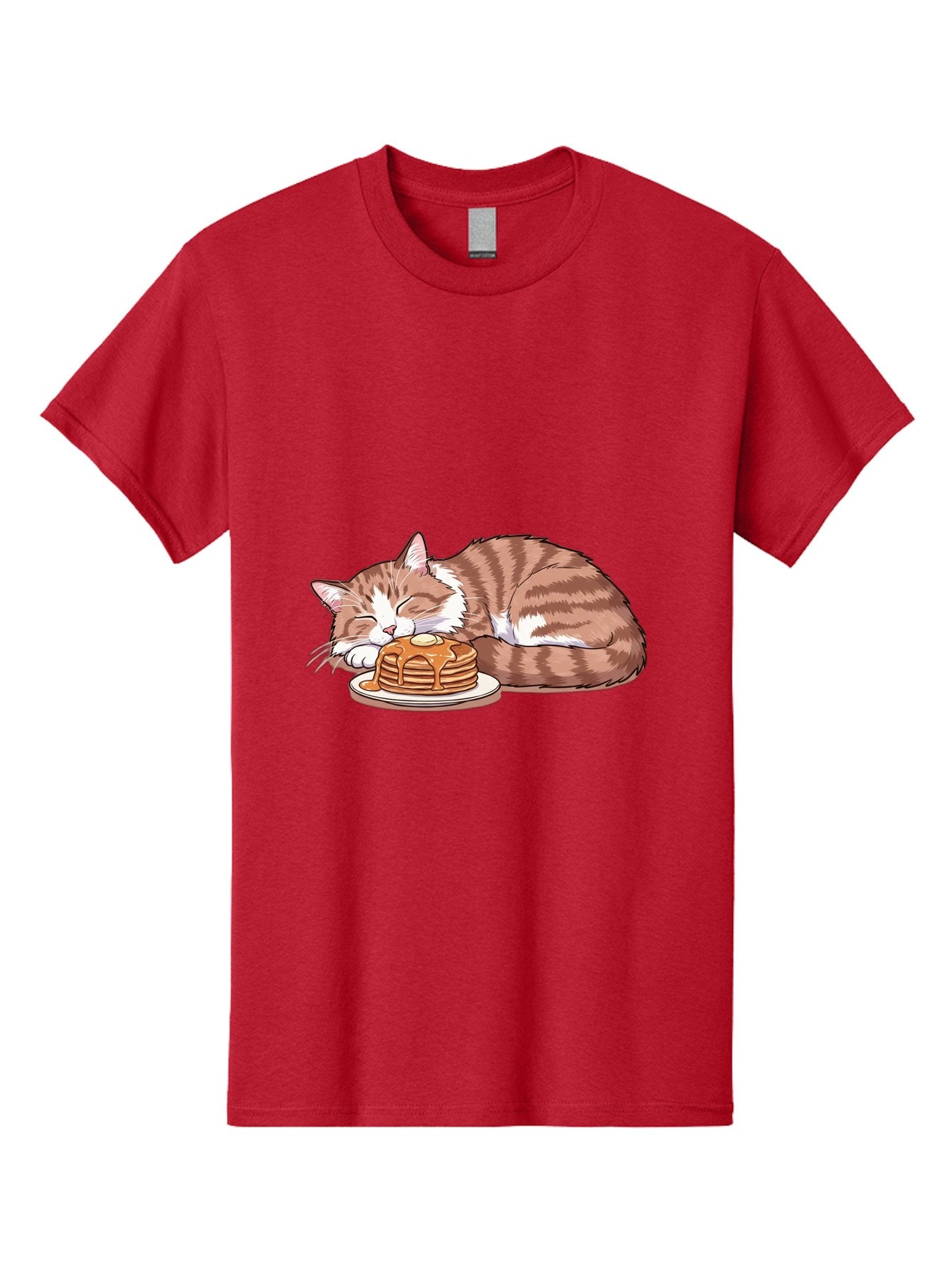 Cat-Sleeping-On-Pancakes-2 Men'S Graphic Tee, 100% Cotton, Comfortable Casual Summer Wear, Machine Washable, Vintage Camera, Old Camera, Antique Camera, Black Camera, Classic Photography, Photography Equipment, Nostalgic Device, Film Camera, Bak221 11