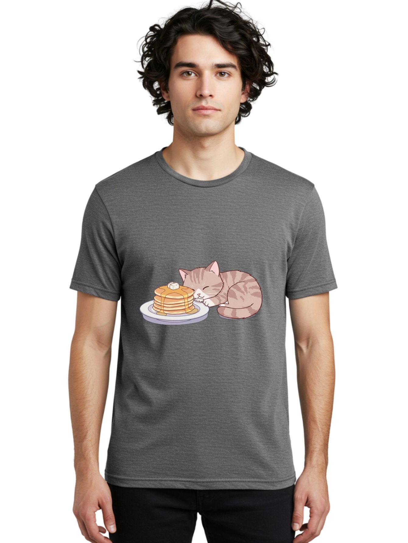 Cat-Sleeping-On-Pancakes Men'S Graphic Tee, 100% Cotton, Comfortable Casual Summer Wear, Machine Washable, Vintage Camera, Old Camera, Antique Camera, Black Camera, Classic Photography, Photography Equipment, Nostalgic Device, Film Camera, Bak222 21