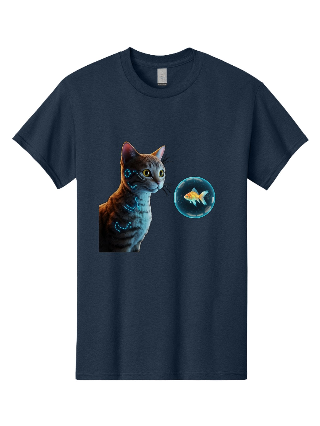 Cat-With-Fishbowl Men'S Graphic Tee, 100% Cotton, Comfortable Casual Summer Wear, Machine Washable, Vintage Camera, Old Camera, Antique Camera, Black Camera, Classic Photography, Photography Equipment, Nostalgic Device, Film Camera, Camera Art Bak223