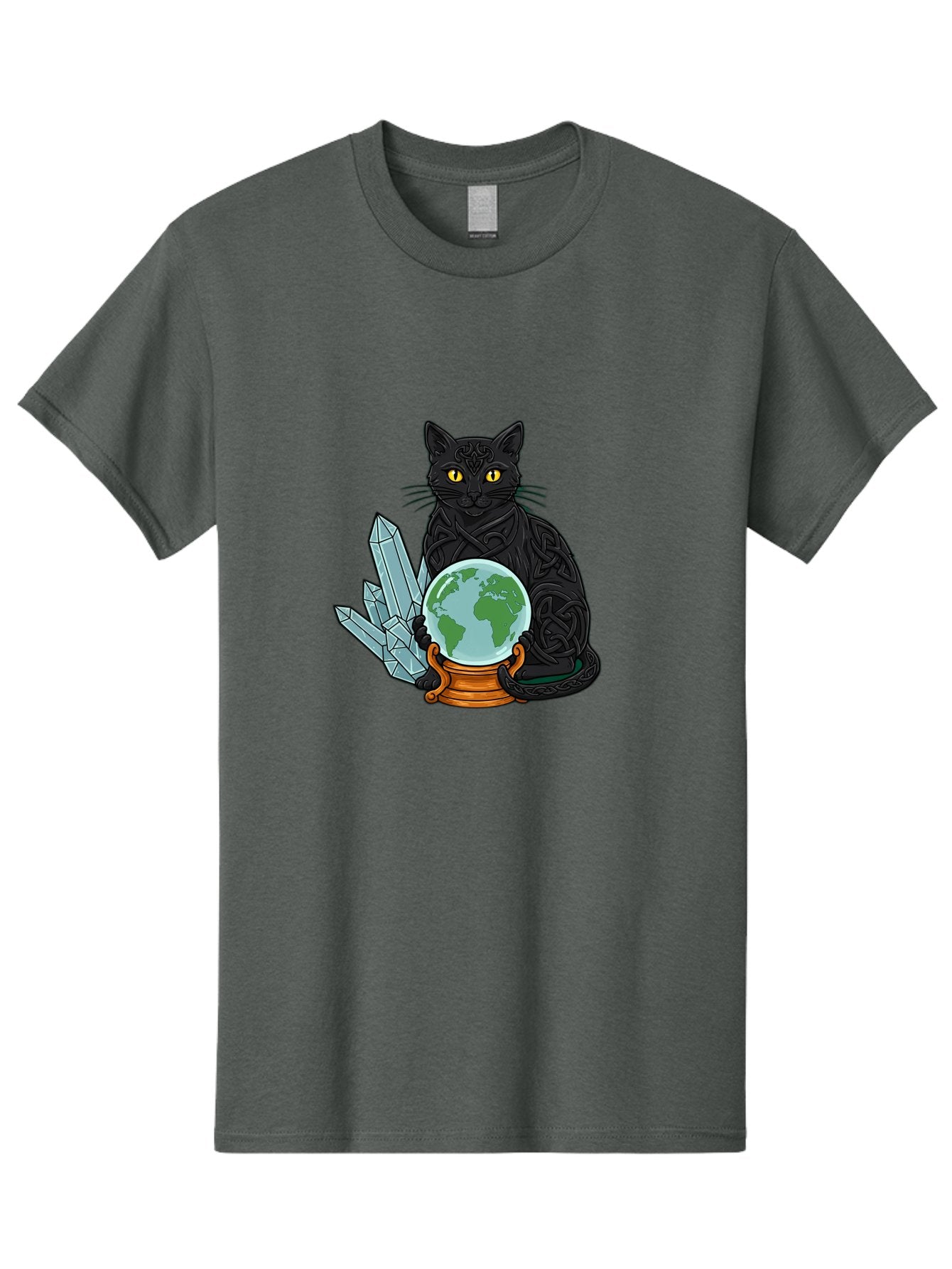 Celtic-Cat-With-Globe Men'S Graphic Tee, 100% Cotton, Comfortable Casual Summer Wear, Machine Washable, Vintage Camera, Old Camera, Antique Camera, Black Camera, Classic Photography, Photography Equipment, Nostalgic Device, Film Camera, Bak225 7