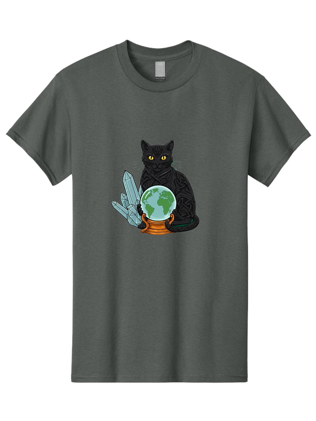 Celtic-Cat-With-Globe Men'S Graphic Tee, 100% Cotton, Comfortable Casual Summer Wear, Machine Washable, Vintage Camera, Old Camera, Antique Camera, Black Camera, Classic Photography, Photography Equipment, Nostalgic Device, Film Camera, Bak225 13