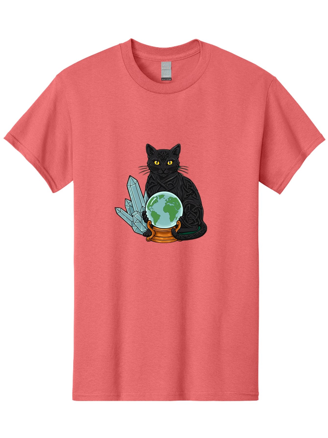 Celtic-Cat-With-Globe Men'S Graphic Tee, 100% Cotton, Comfortable Casual Summer Wear, Machine Washable, Vintage Camera, Old Camera, Antique Camera, Black Camera, Classic Photography, Photography Equipment, Nostalgic Device, Film Camera, Bak225 9