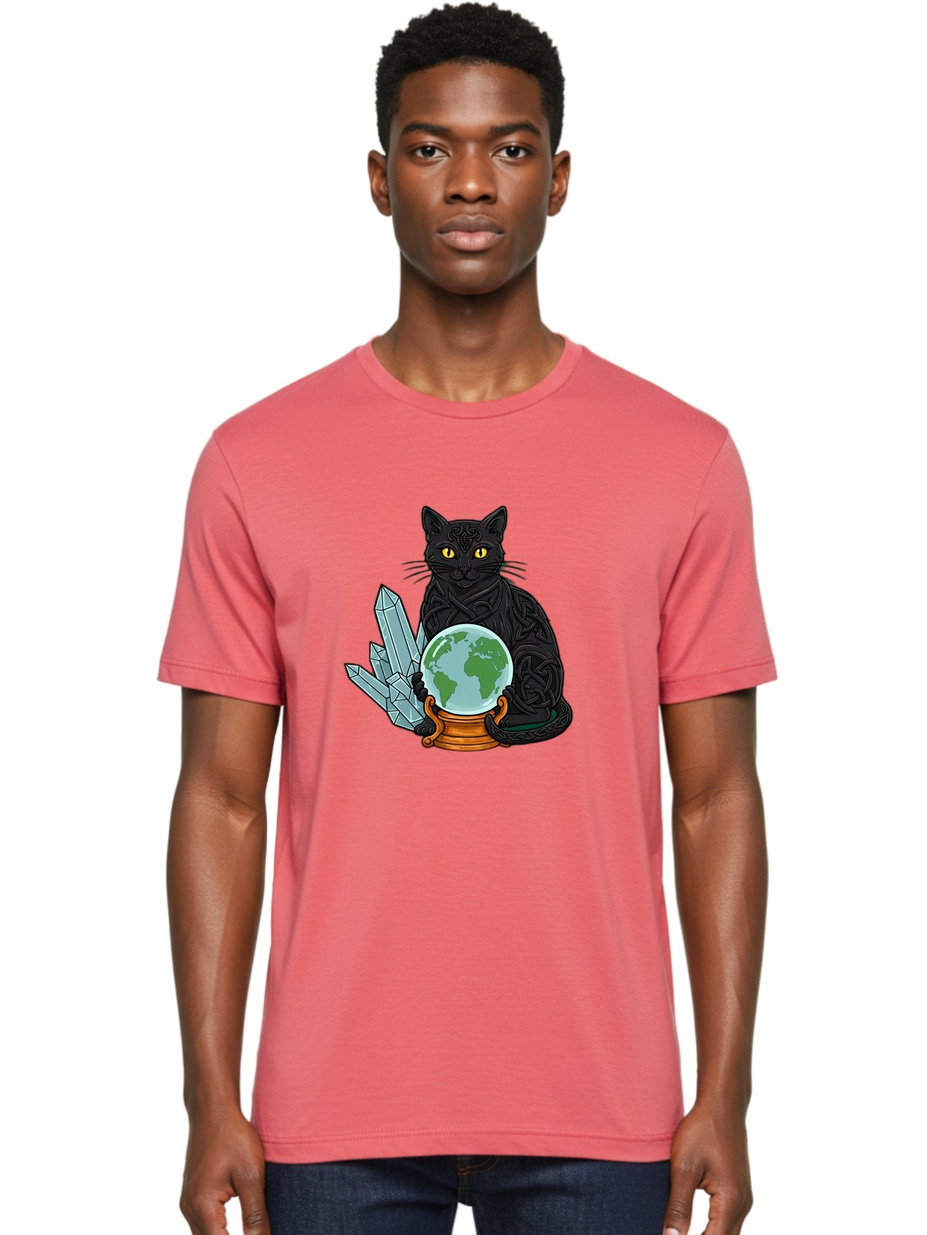 Celtic-Cat-With-Globe Men'S Graphic Tee, 100% Cotton, Comfortable Casual Summer Wear, Machine Washable, Vintage Camera, Old Camera, Antique Camera, Black Camera, Classic Photography, Photography Equipment, Nostalgic Device, Film Camera, Bak225 26
