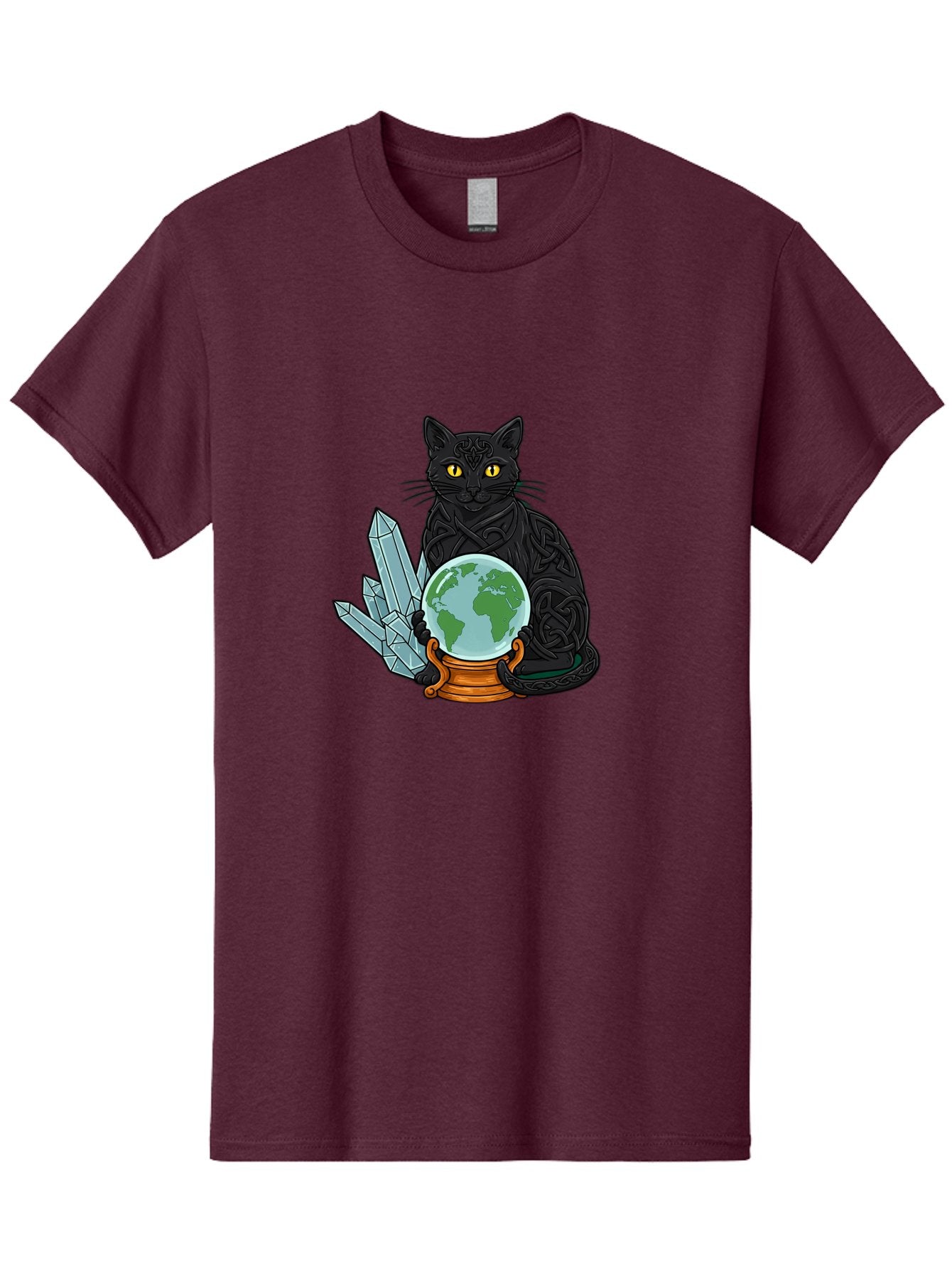 Celtic-Cat-With-Globe Men'S Graphic Tee, 100% Cotton, Comfortable Casual Summer Wear, Machine Washable, Vintage Camera, Old Camera, Antique Camera, Black Camera, Classic Photography, Photography Equipment, Nostalgic Device, Film Camera, Bak225 10