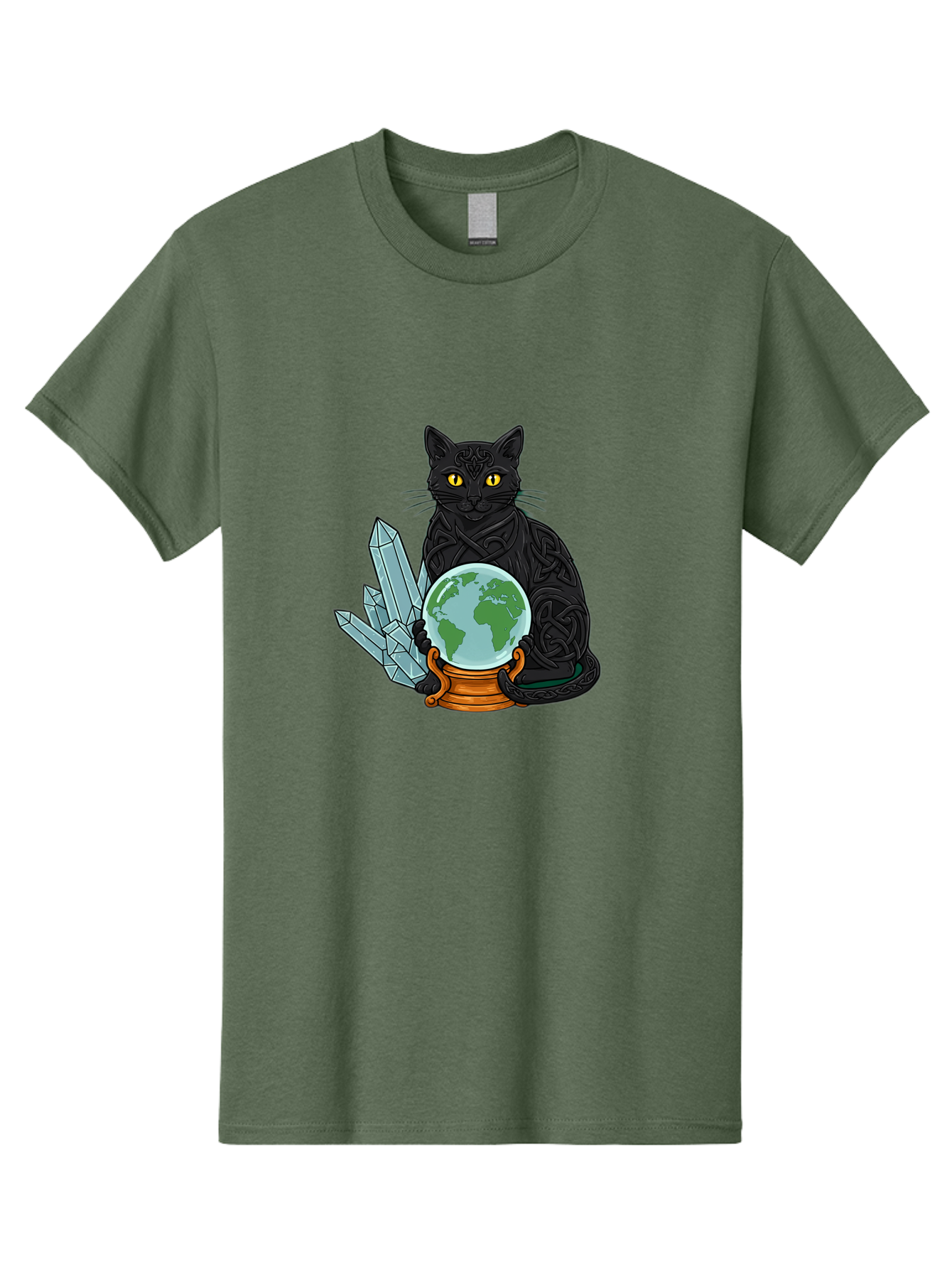 Celtic-Cat-With-Globe Men'S Graphic Tee, 100% Cotton, Comfortable Casual Summer Wear, Machine Washable, Vintage Camera, Old Camera, Antique Camera, Black Camera, Classic Photography, Photography Equipment, Nostalgic Device, Film Camera, Bak225 10