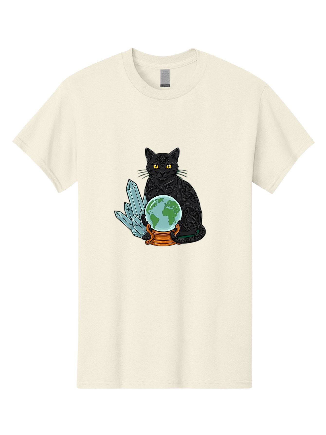 Celtic-Cat-With-Globe Men'S Graphic Tee, 100% Cotton, Comfortable Casual Summer Wear, Machine Washable, Vintage Camera, Old Camera, Antique Camera, Black Camera, Classic Photography, Photography Equipment, Nostalgic Device, Film Camera, Bak225 5
