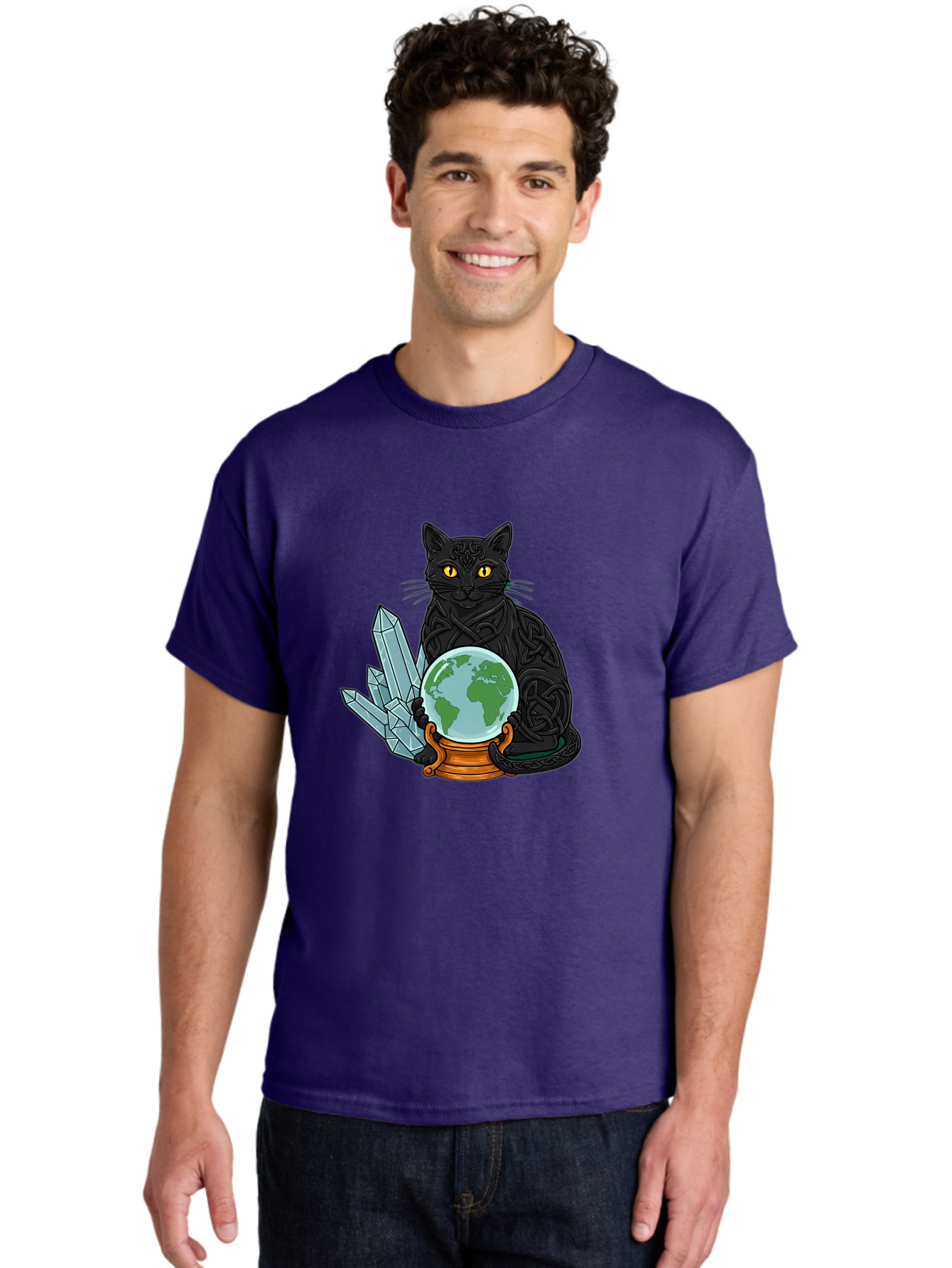 Celtic-Cat-With-Globe Men'S Graphic Tee, 100% Cotton, Comfortable Casual Summer Wear, Machine Washable, Vintage Camera, Old Camera, Antique Camera, Black Camera, Classic Photography, Photography Equipment, Nostalgic Device, Film Camera, Bak225 19