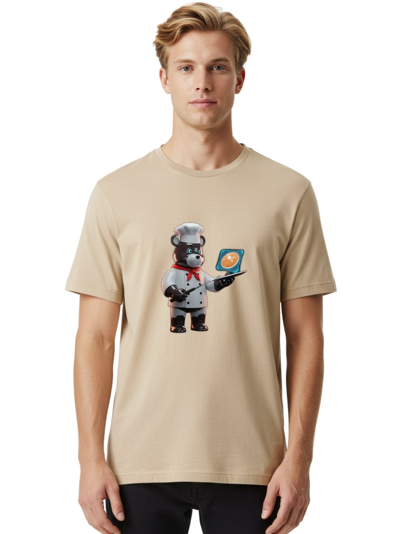 Chef-Bear-4 Men'S Graphic Tee, 100% Cotton, Comfortable Casual Summer Wear, Machine Washable, Vintage Camera, Old Camera, Antique Camera, Black Camera, Classic Photography, Photography Equipment, Nostalgic Device, Film Camera, Camera Art Bak233 17