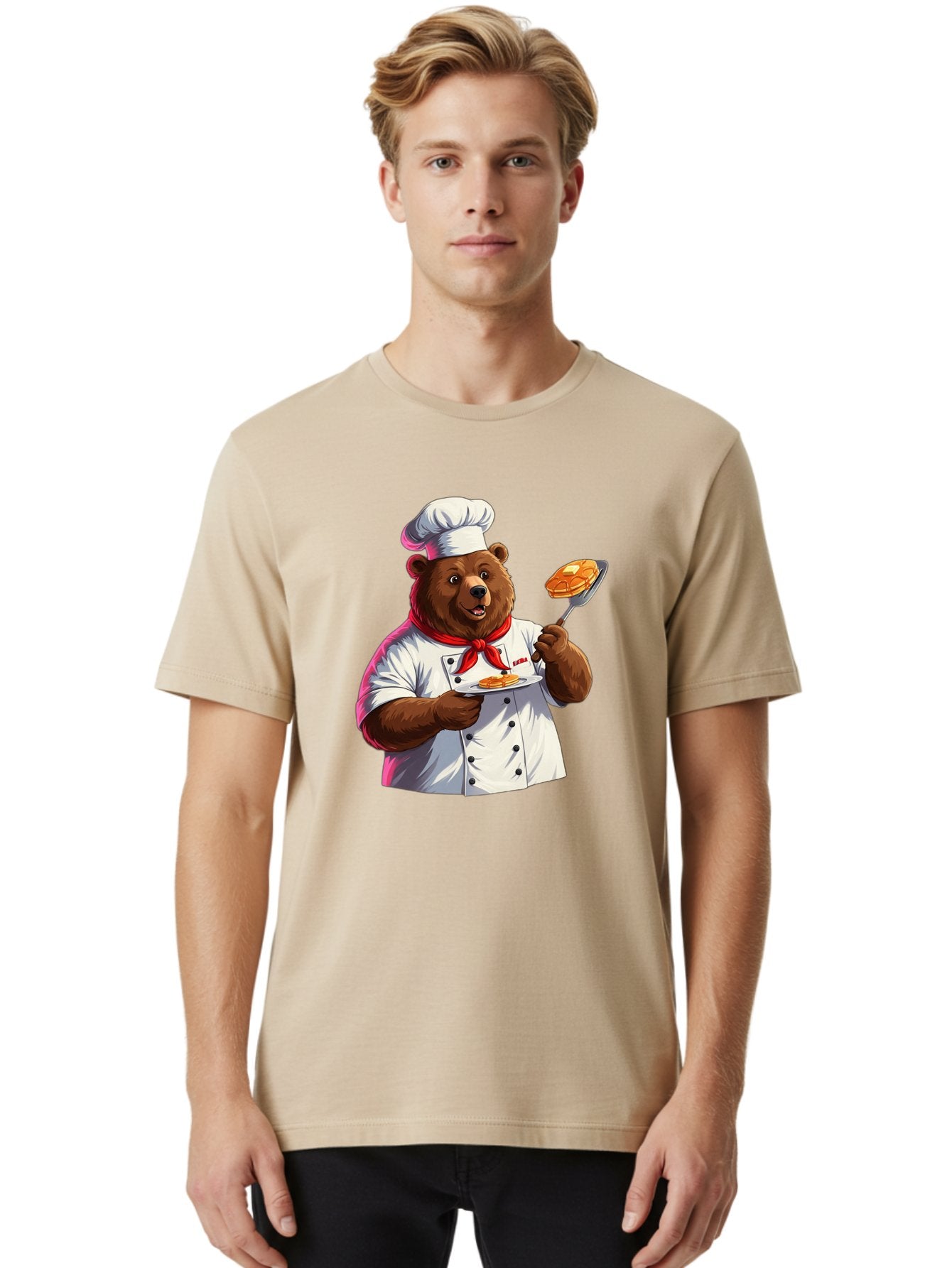 Chef-Bear-5 Men'S Graphic Tee, 100% Cotton, Comfortable Casual Summer Wear, Machine Washable, Vintage Camera, Old Camera, Antique Camera, Black Camera, Classic Photography, Photography Equipment, Nostalgic Device, Film Camera, Camera Art Bak234 27