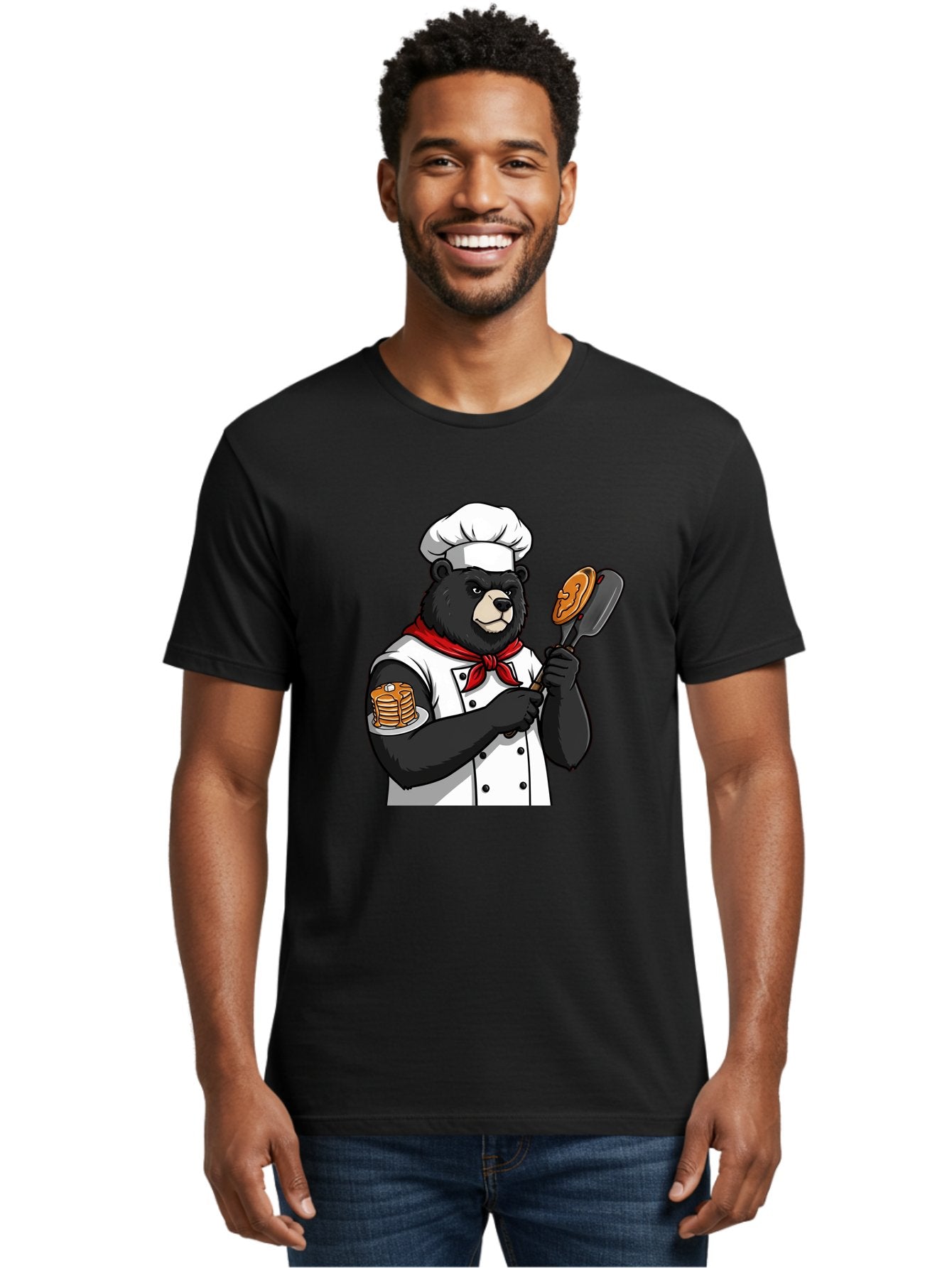 Chef-Bear-8 Men'S Graphic Tee, 100% Cotton, Comfortable Casual Summer Wear, Machine Washable, Vintage Camera, Old Camera, Antique Camera, Black Camera, Classic Photography, Photography Equipment, Nostalgic Device, Film Camera, Camera Art Bak237 22
