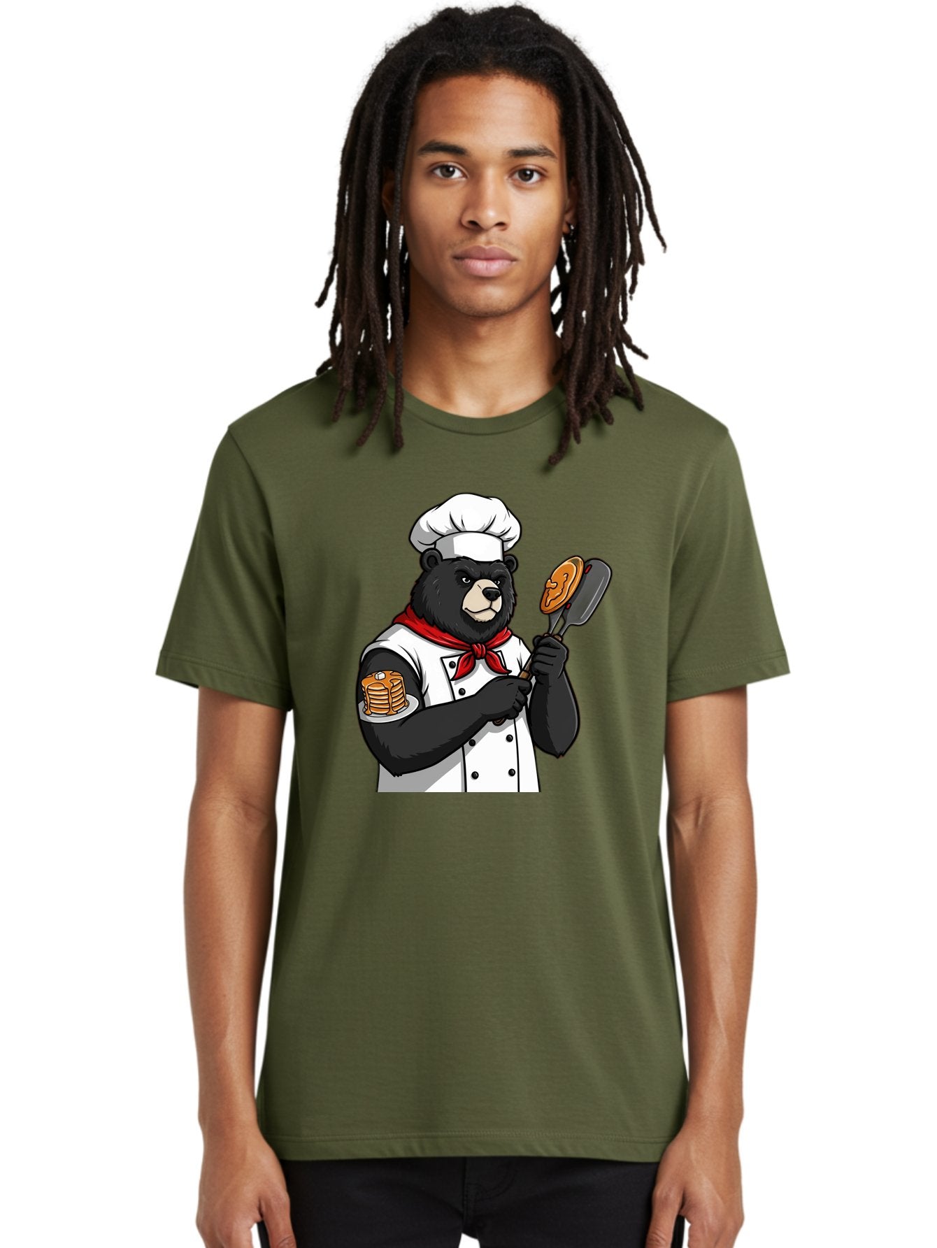 Chef-Bear-8 Men'S Graphic Tee, 100% Cotton, Comfortable Casual Summer Wear, Machine Washable, Vintage Camera, Old Camera, Antique Camera, Black Camera, Classic Photography, Photography Equipment, Nostalgic Device, Film Camera, Camera Art Bak237 25