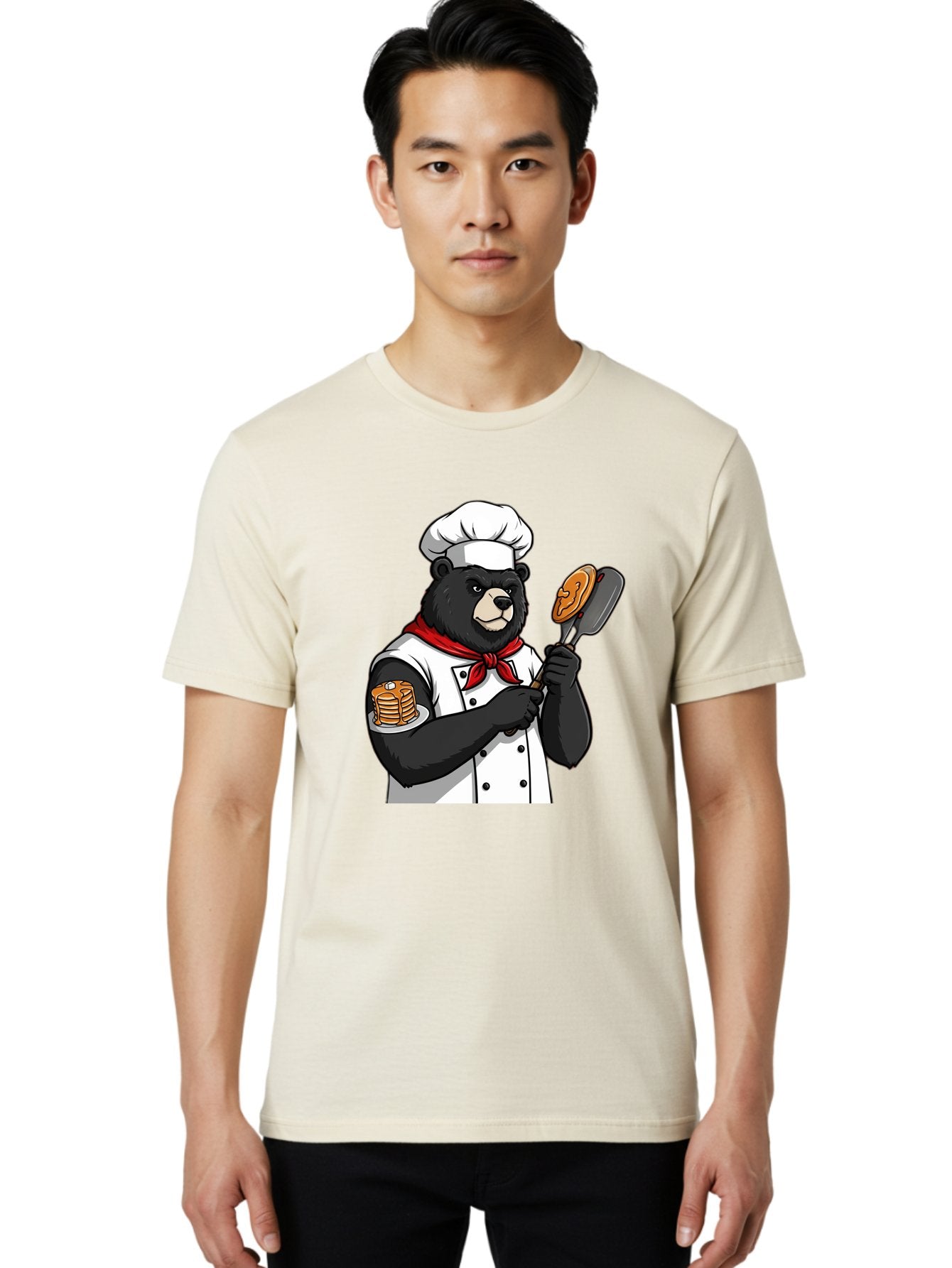 Chef-Bear-8 Men'S Graphic Tee, 100% Cotton, Comfortable Casual Summer Wear, Machine Washable, Vintage Camera, Old Camera, Antique Camera, Black Camera, Classic Photography, Photography Equipment, Nostalgic Device, Film Camera, Camera Art Bak237 16