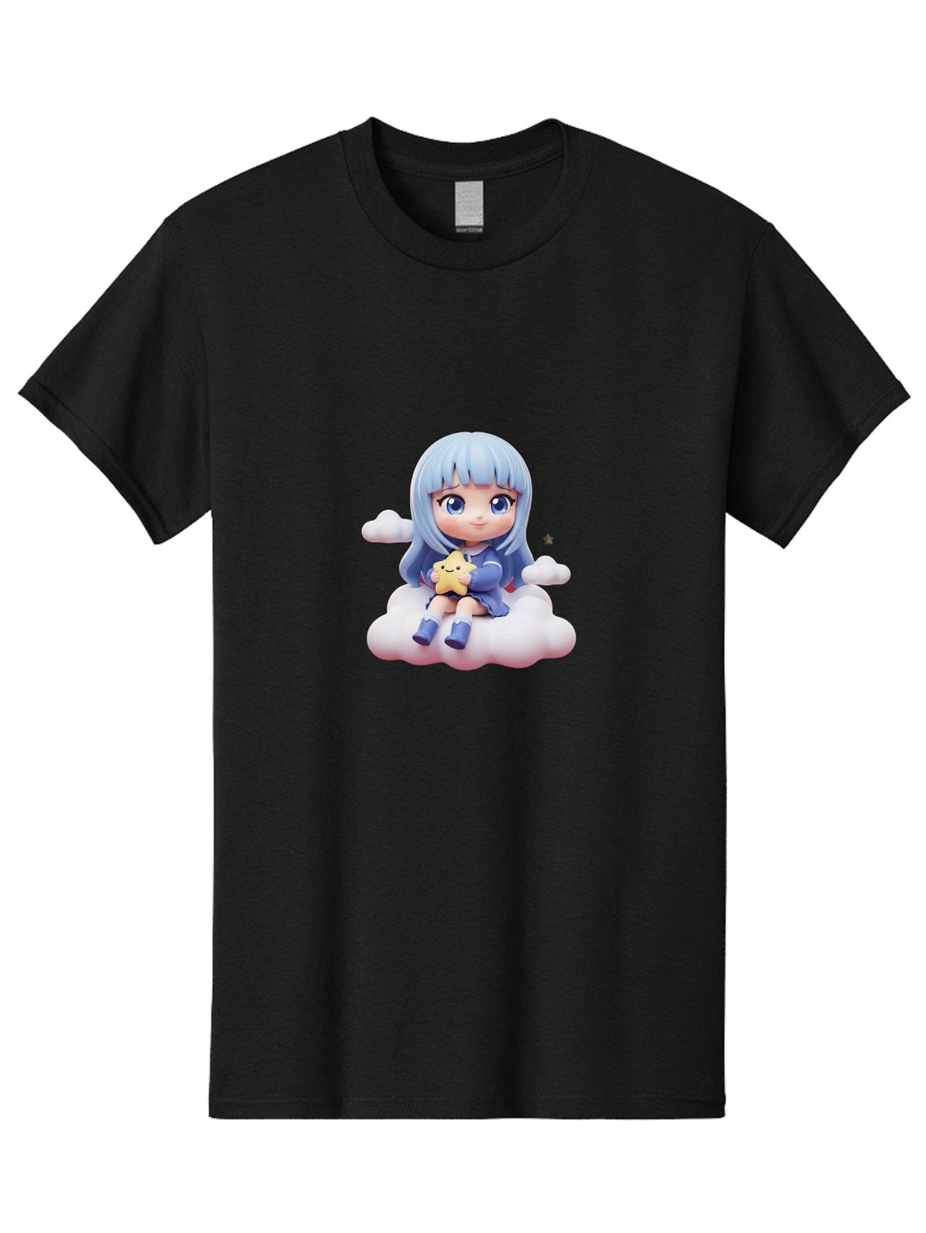 Chibi-Girl-On-Cloud Men'S Graphic Tee, 100% Cotton, Comfortable Casual Summer Wear, Machine Washable, Vintage Camera, Old Camera, Antique Camera, Black Camera, Classic Photography, Photography Equipment, Nostalgic Device, Film Camera, Bak240 3
