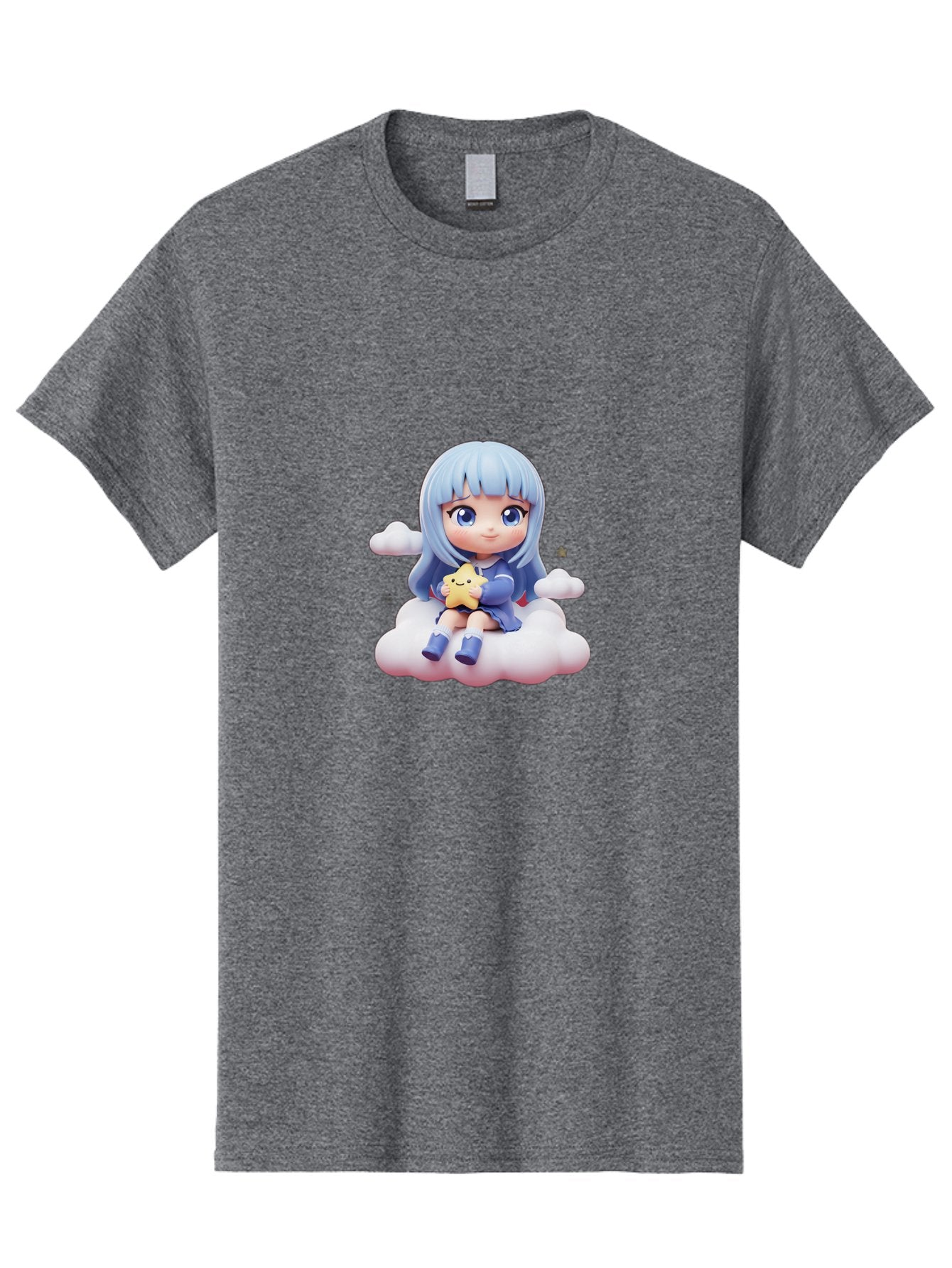 Chibi-Girl-On-Cloud Men'S Graphic Tee, 100% Cotton, Comfortable Casual Summer Wear, Machine Washable, Vintage Camera, Old Camera, Antique Camera, Black Camera, Classic Photography, Photography Equipment, Nostalgic Device, Film Camera, Bak240