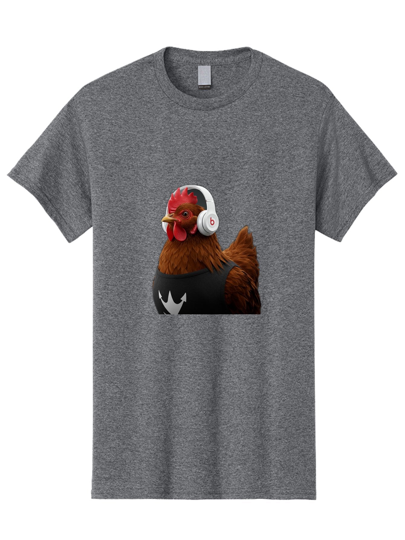 Chicken-With-Beats-Headphones Men'S Graphic Tee, 100% Cotton, Comfortable Casual Summer Wear, Machine Washable, Vintage Camera, Old Camera, Antique Camera, Black Camera, Classic Photography, Photography Equipment, Nostalgic Device, Bak243