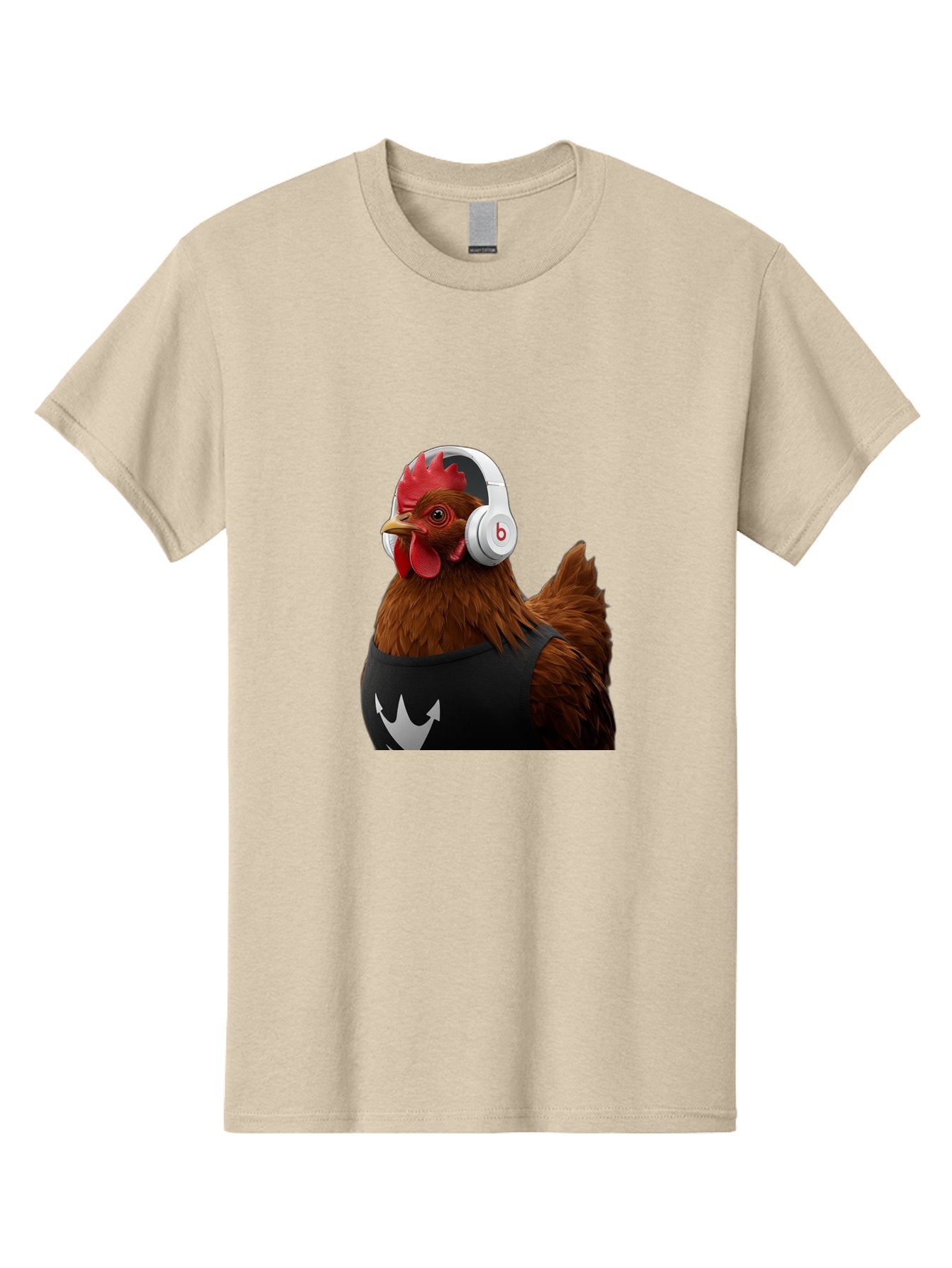 Chicken-With-Beats-Headphones Men'S Graphic Tee, 100% Cotton, Comfortable Casual Summer Wear, Machine Washable, Vintage Camera, Old Camera, Antique Camera, Black Camera, Classic Photography, Photography Equipment, Nostalgic Device, Bak243 13