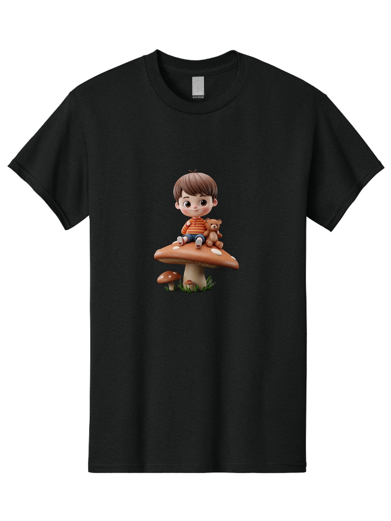 Child-Sitting-On-Mushroom Men'S Graphic Tee, 100% Cotton, Comfortable Casual Summer Wear, Machine Washable, Vintage Camera, Old Camera, Antique Camera, Black Camera, Classic Photography, Photography Equipment, Nostalgic Device, Film Camera, Bak245