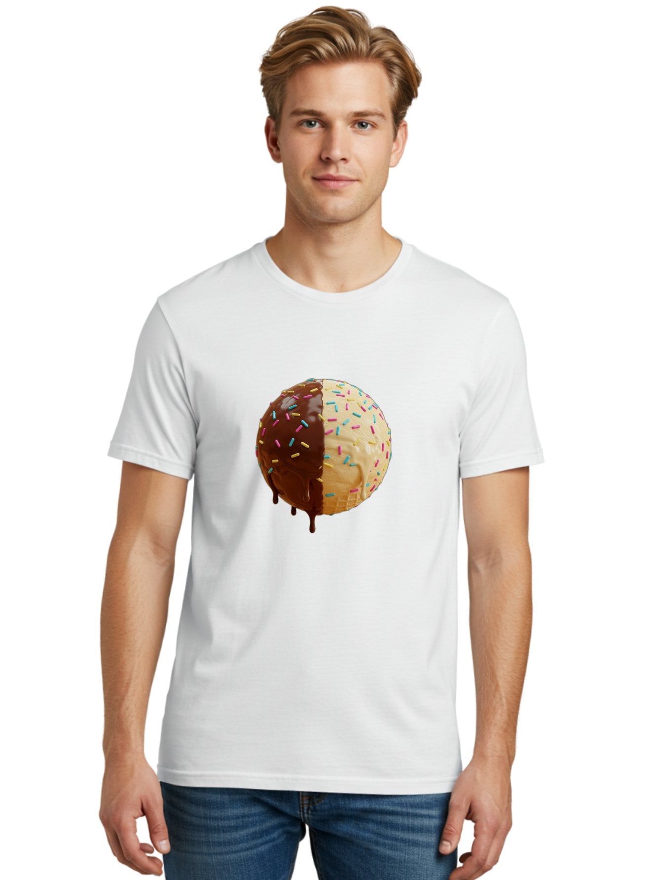 Chocolate-And-Vanilla-Ice-Cream Men'S Graphic Tee, 100% Cotton, Comfortable Casual Summer Wear, Machine Washable, Vintage Camera, Old Camera, Antique Camera, Black Camera, Classic Photography, Photography Equipment, Nostalgic Device, Bak246 24