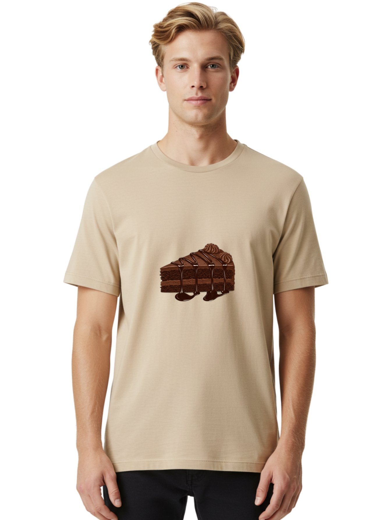 Chocolate-Cake-1 Men'S Graphic Tee, 100% Cotton, Comfortable Casual Summer Wear, Machine Washable, Vintage Camera, Old Camera, Antique Camera, Black Camera, Classic Photography, Photography Equipment, Nostalgic Device, Film Camera, Camera Art Bak248 16