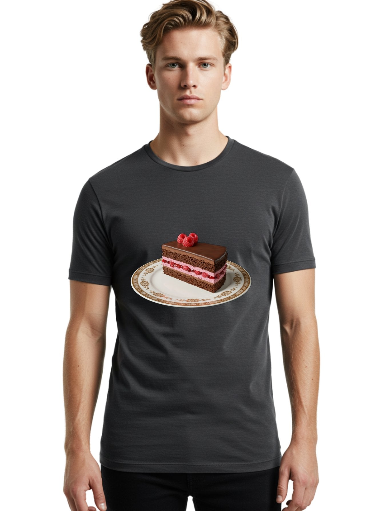Chocolate-Cake Men'S Graphic Tee, 100% Cotton, Comfortable Casual Summer Wear, Machine Washable, Vintage Camera, Old Camera, Antique Camera, Black Camera, Classic Photography, Photography Equipment, Nostalgic Device, Film Camera, Camera Art Bak253 23