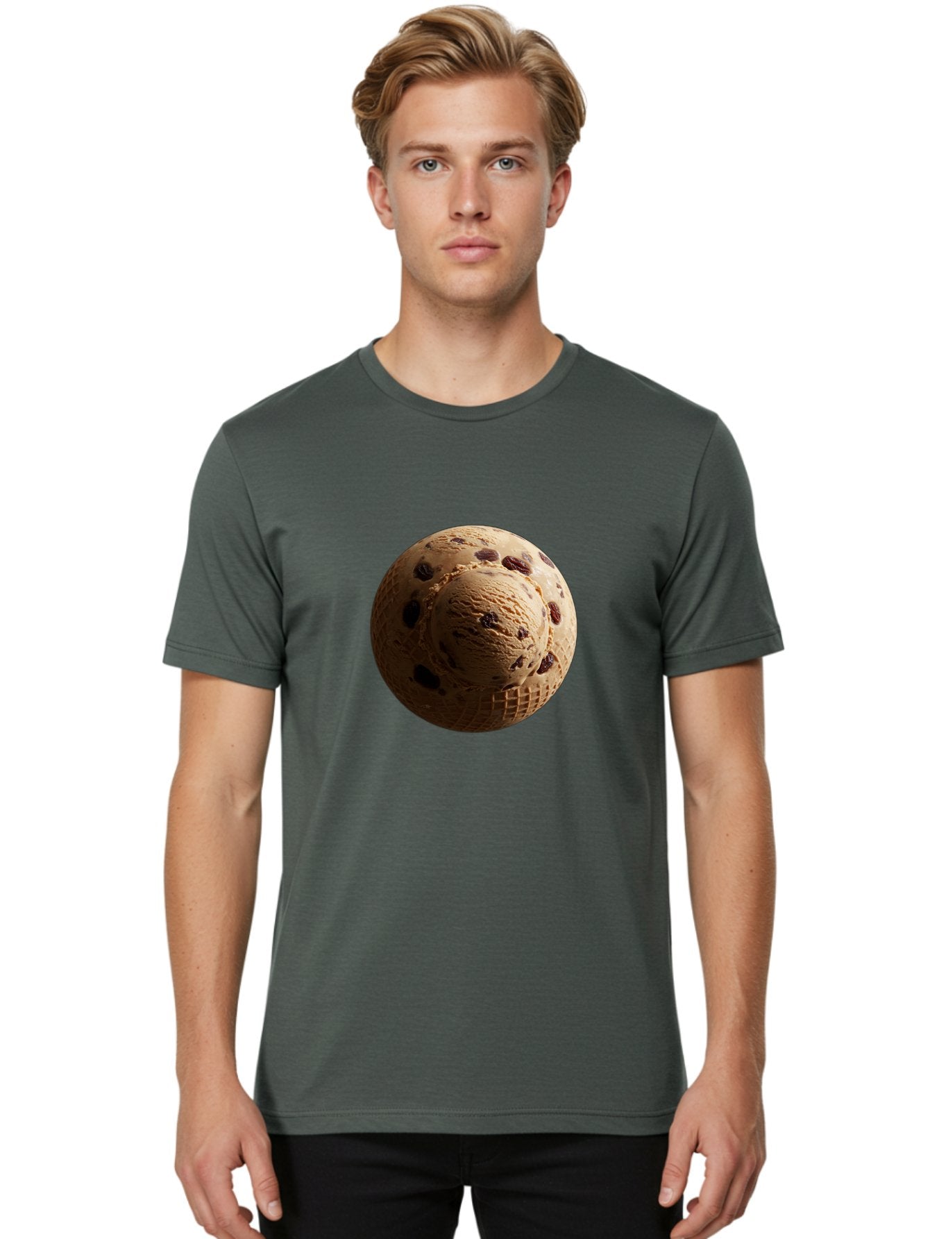 Chocolate-Chip-Ice-Cream-Scoop Men'S Graphic Tee, 100% Cotton, Comfortable Casual Summer Wear, Machine Washable, Vintage Camera, Old Camera, Antique Camera, Black Camera, Classic Photography, Photography Equipment, Nostalgic Device, Bak254 28