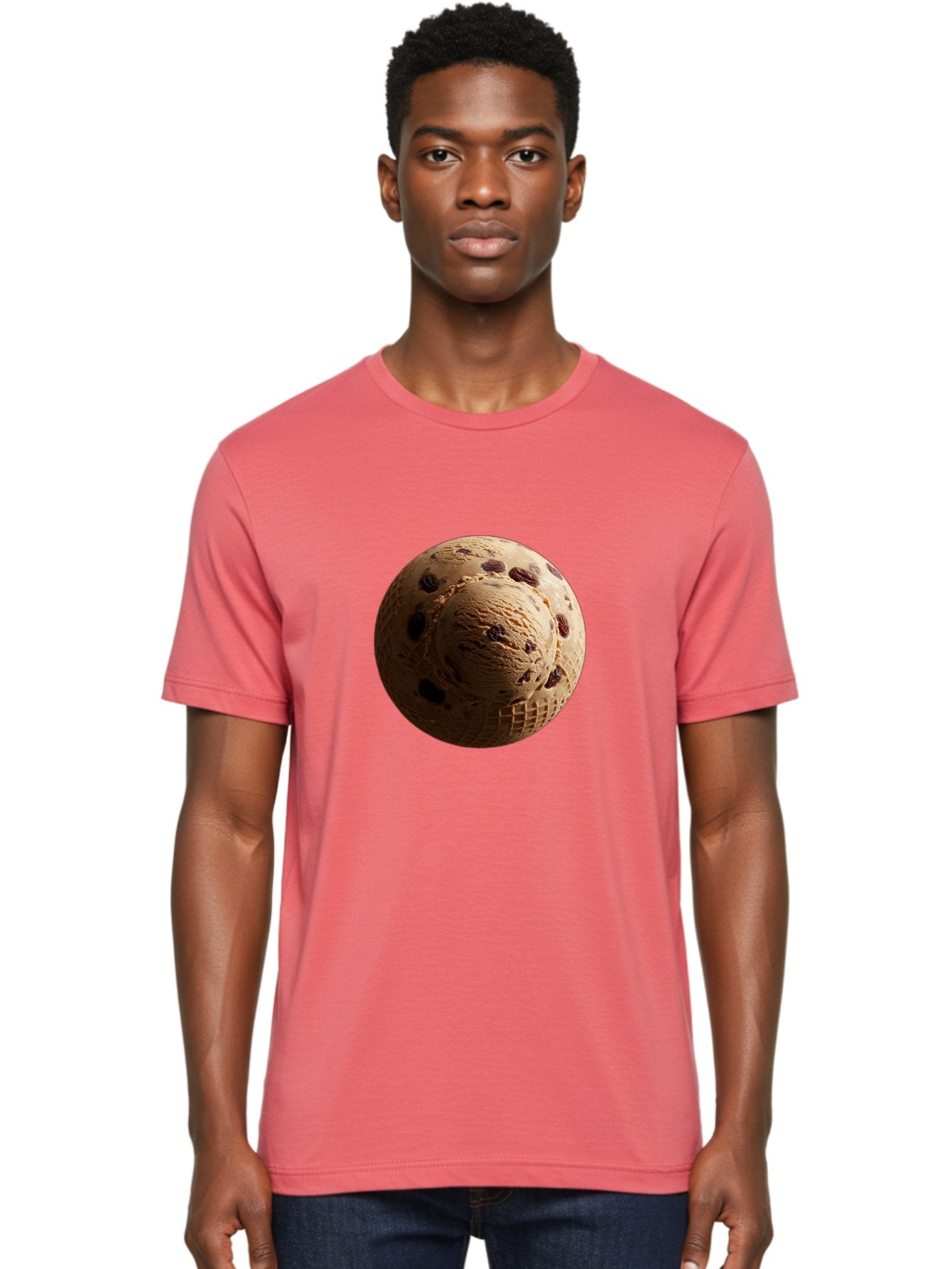 Chocolate-Chip-Ice-Cream-Scoop Men'S Graphic Tee, 100% Cotton, Comfortable Casual Summer Wear, Machine Washable, Vintage Camera, Old Camera, Antique Camera, Black Camera, Classic Photography, Photography Equipment, Nostalgic Device, Bak254 25