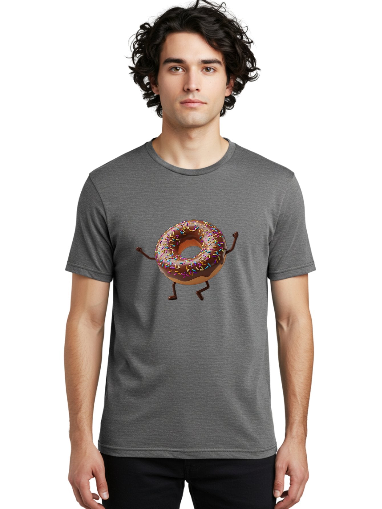 Chocolate-Donut Men'S Graphic Tee, 100% Cotton, Comfortable Casual Summer Wear, Machine Washable, Vintage Camera, Old Camera, Antique Camera, Black Camera, Classic Photography, Photography Equipment, Nostalgic Device, Film Camera, Camera Art Bak255 23
