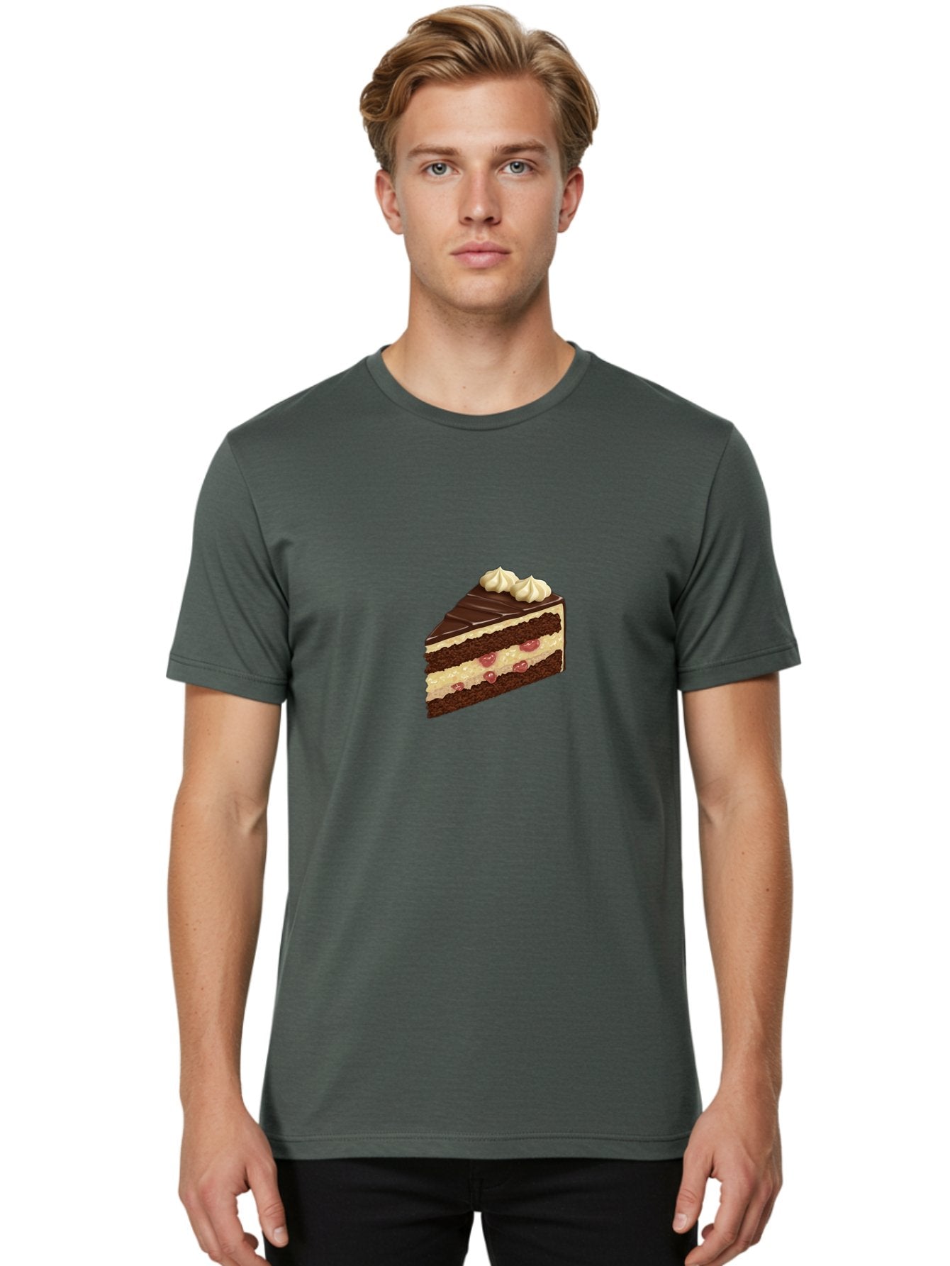 Chocolate-Layer-Cake-2 Men'S Graphic Tee, 100% Cotton, Comfortable Casual Summer Wear, Machine Washable, Vintage Camera, Old Camera, Antique Camera, Black Camera, Classic Photography, Photography Equipment, Nostalgic Device, Film Camera, Bak257 18